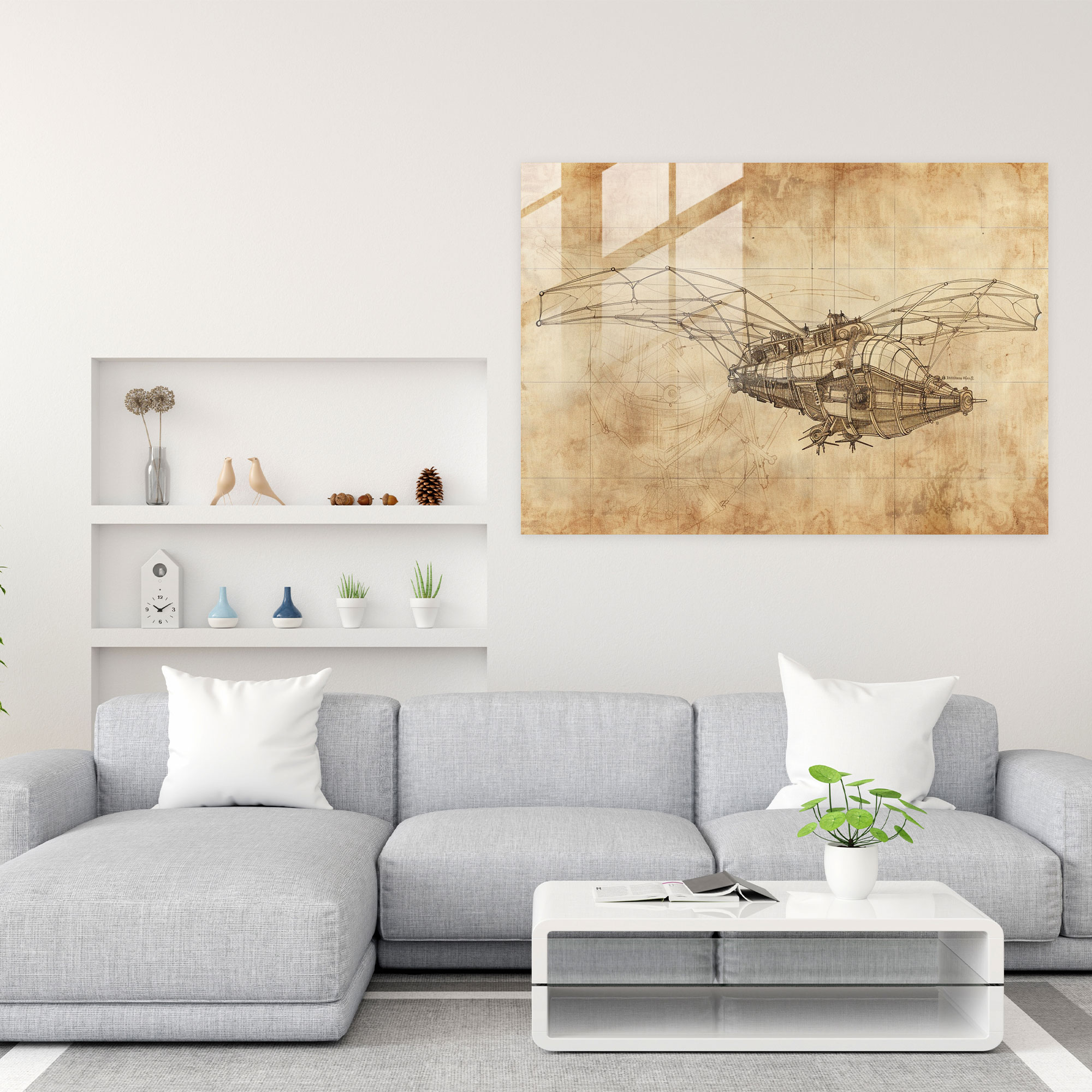 Leonardo Da Vinci Glass Wall Art - Leonardo Da Vinci, Wall Decoration, Leonardo Da Vinci, Modern Art