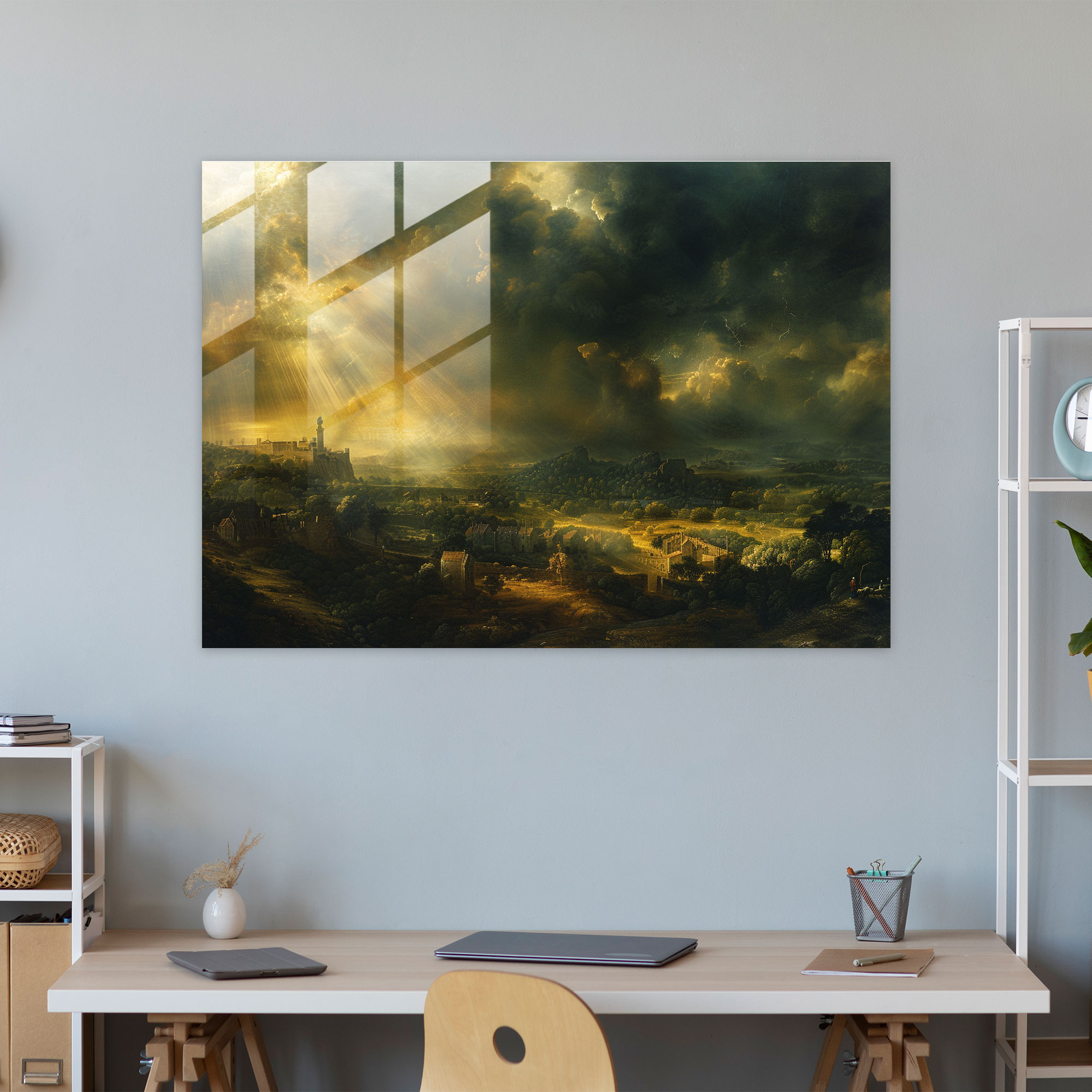 Leonardo Da Vinci Home Decoration - Leonardo Da Vinci, Glass Art, Modern Art, Wall Decoration