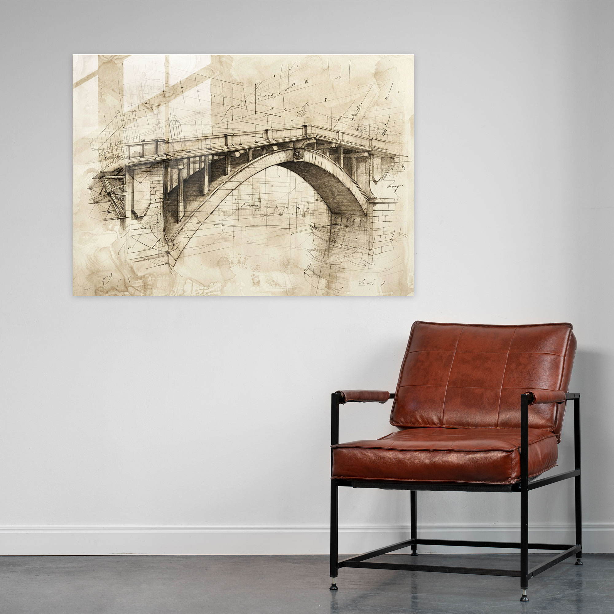 Leonardo Da Vinci Modern Art - Leonardo Da Vinci, Leonardo Da Vinci, Modern Art, Glass Print