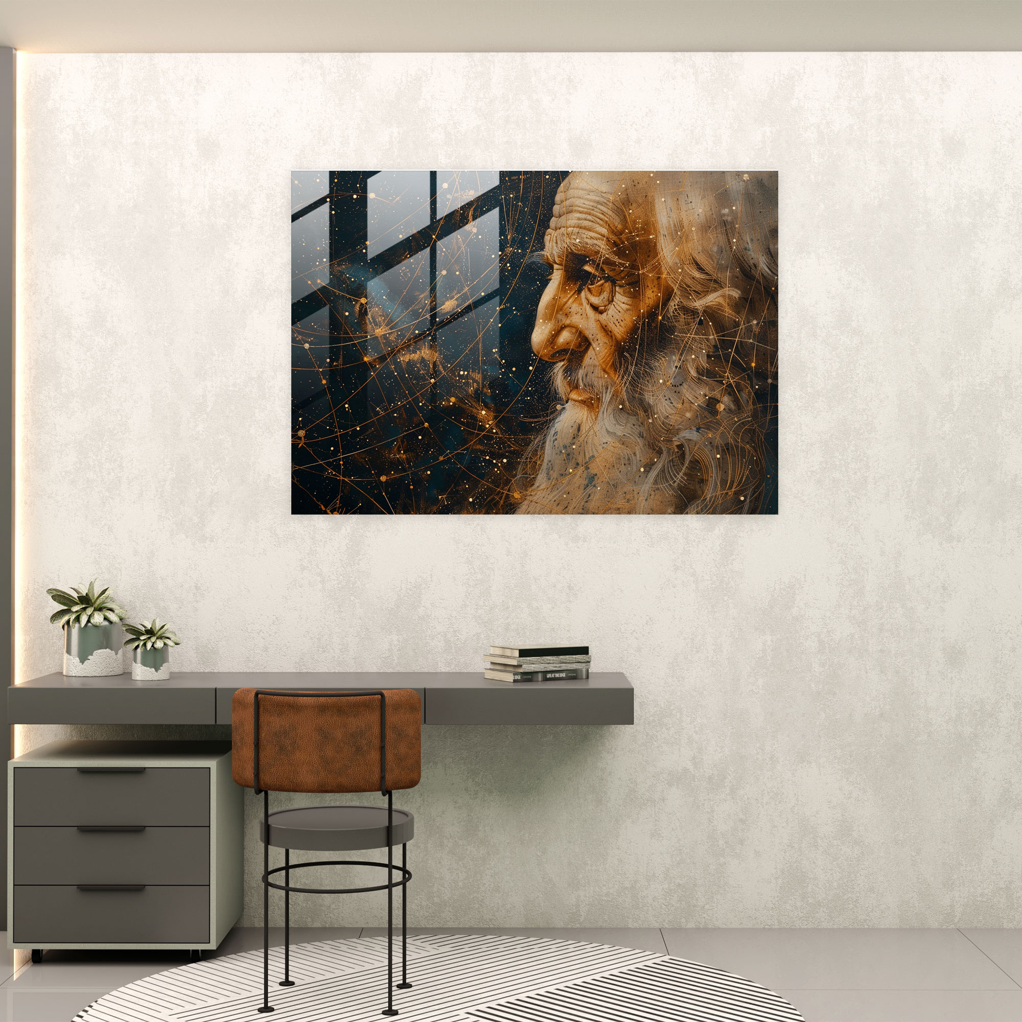 Leonardo Da Vinci Glass Print - Leonardo Da Vinci, Glass Art, Leonardo Da Vinci, Glass Print