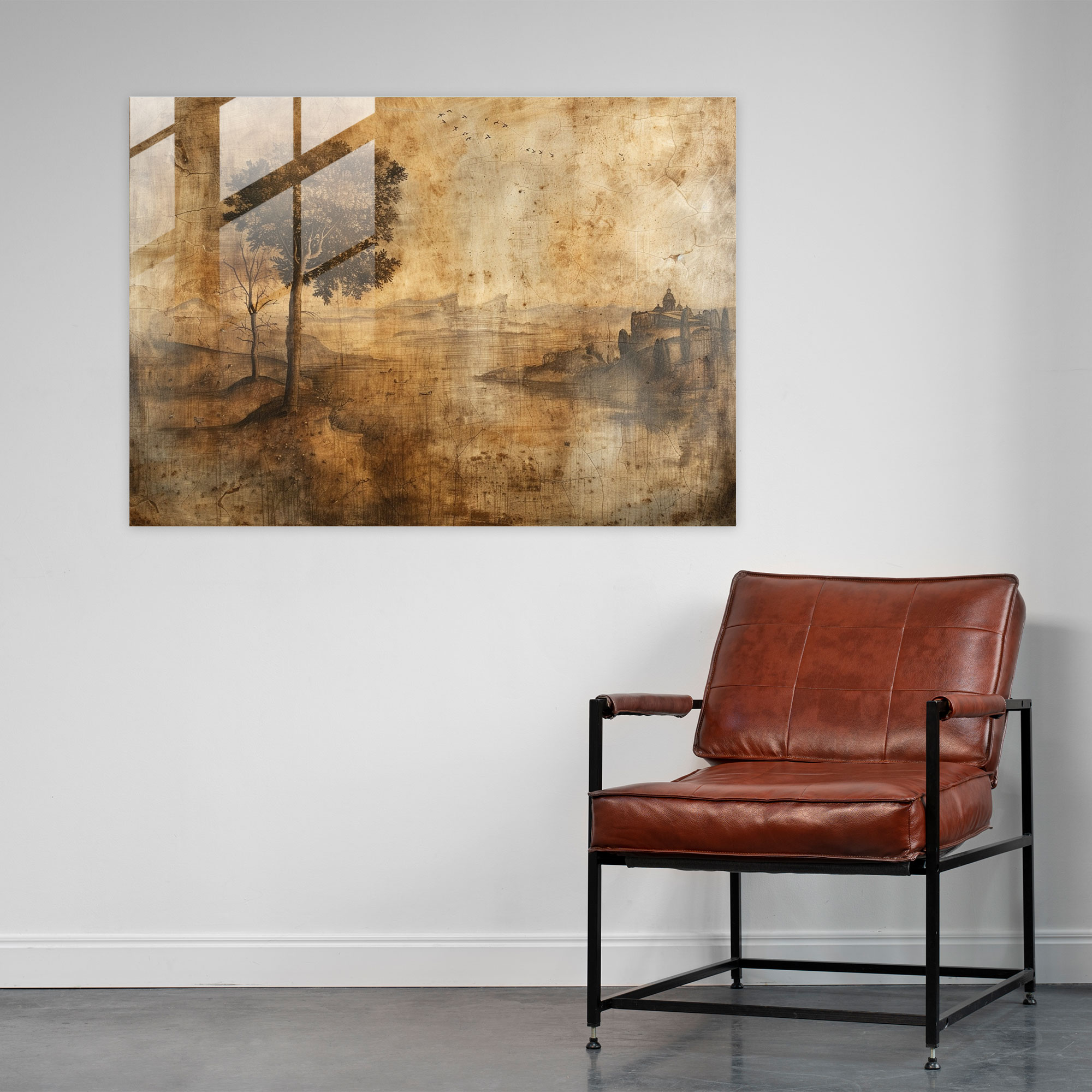 Harmonious Leonardo Da Vinci Glass Wall Art - Leonardo Da Vinci, Glass Wall Art, Glass Art, Home Decoration