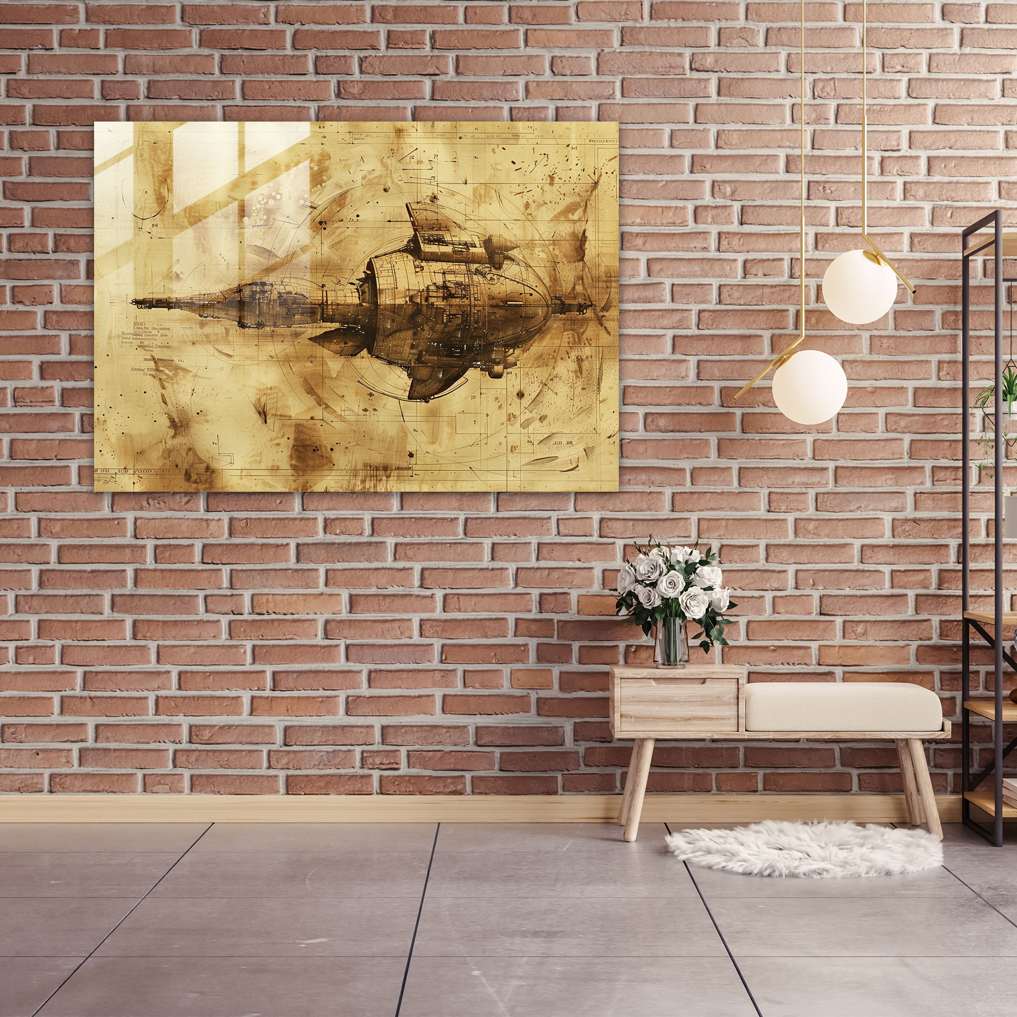 Visionary Leonardo Da Vinci Glass Wall Art - Leonardo Da Vinci, Glass Art, Home Decoration, Modern Art