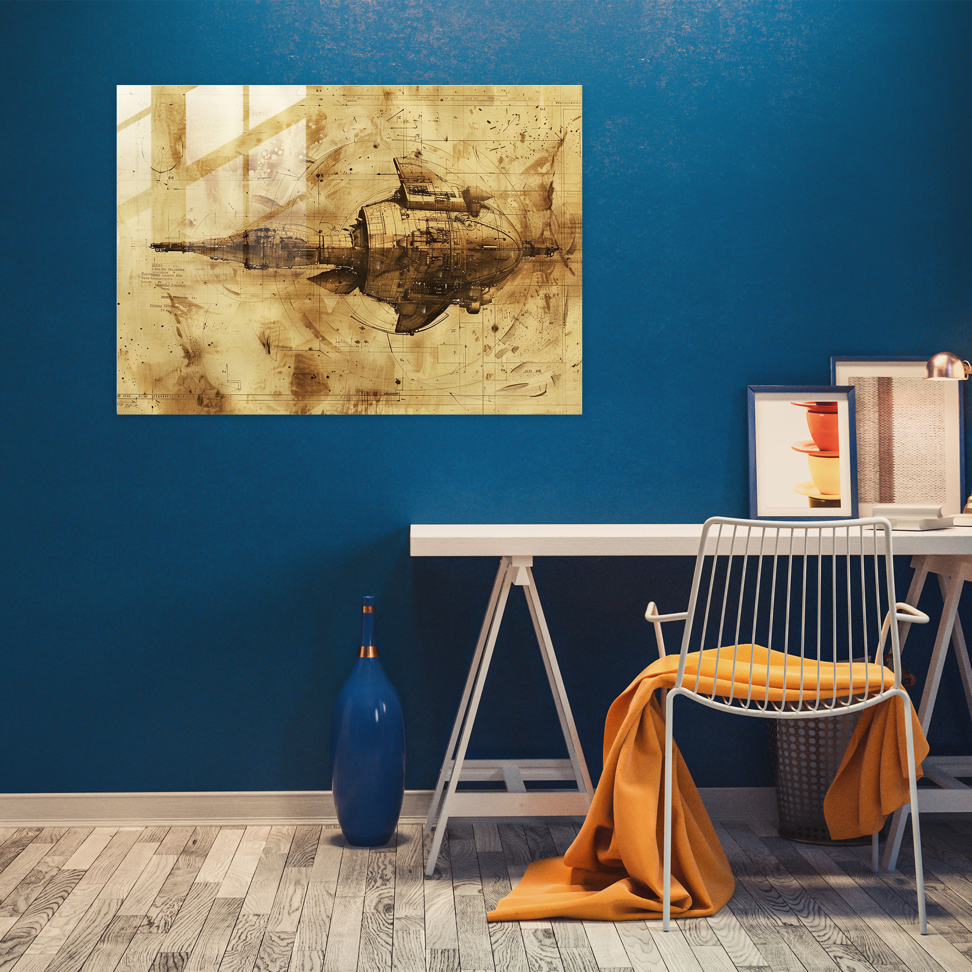 Visionary Leonardo Da Vinci Glass Wall Art - Leonardo Da Vinci, Glass Art, Home Decoration, Modern Art