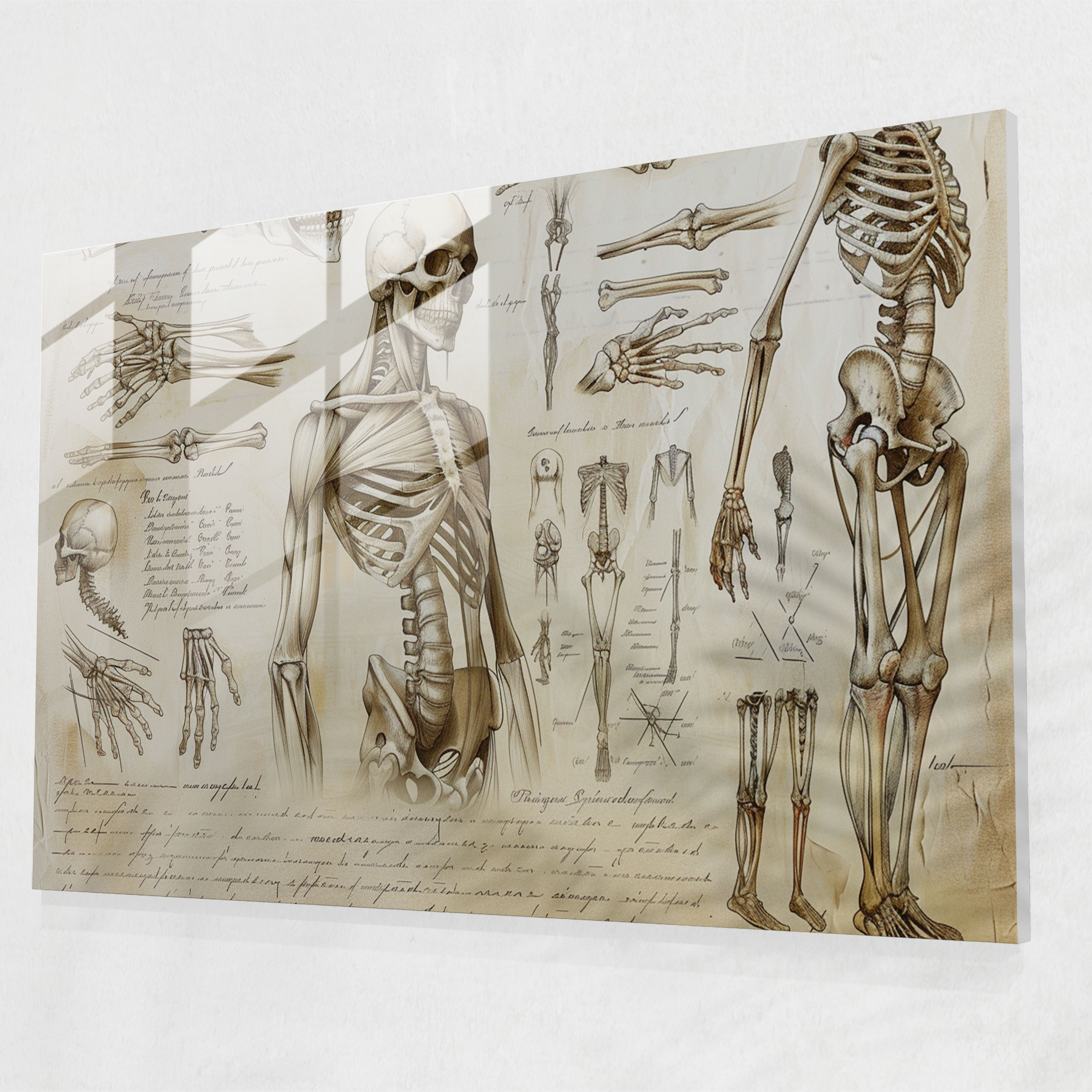 Leonardo Da Vinci Wall Decoration - Leonardo Da Vinci, Home Decoration, Modern Art, Glass Wall Art
