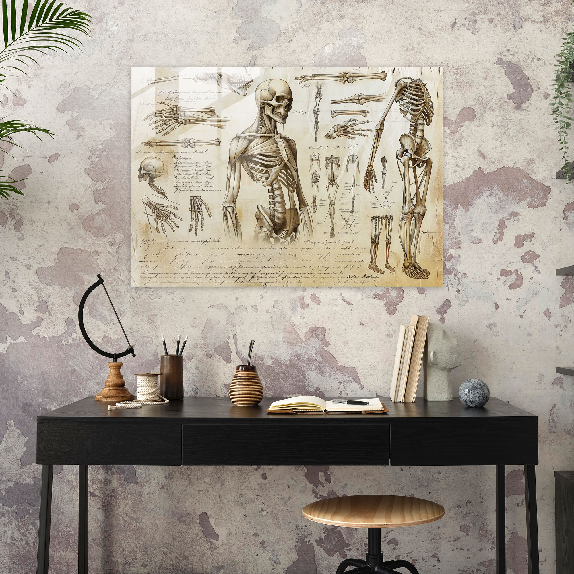 Leonardo Da Vinci Wall Decoration - Leonardo Da Vinci, Home Decoration, Modern Art, Glass Wall Art