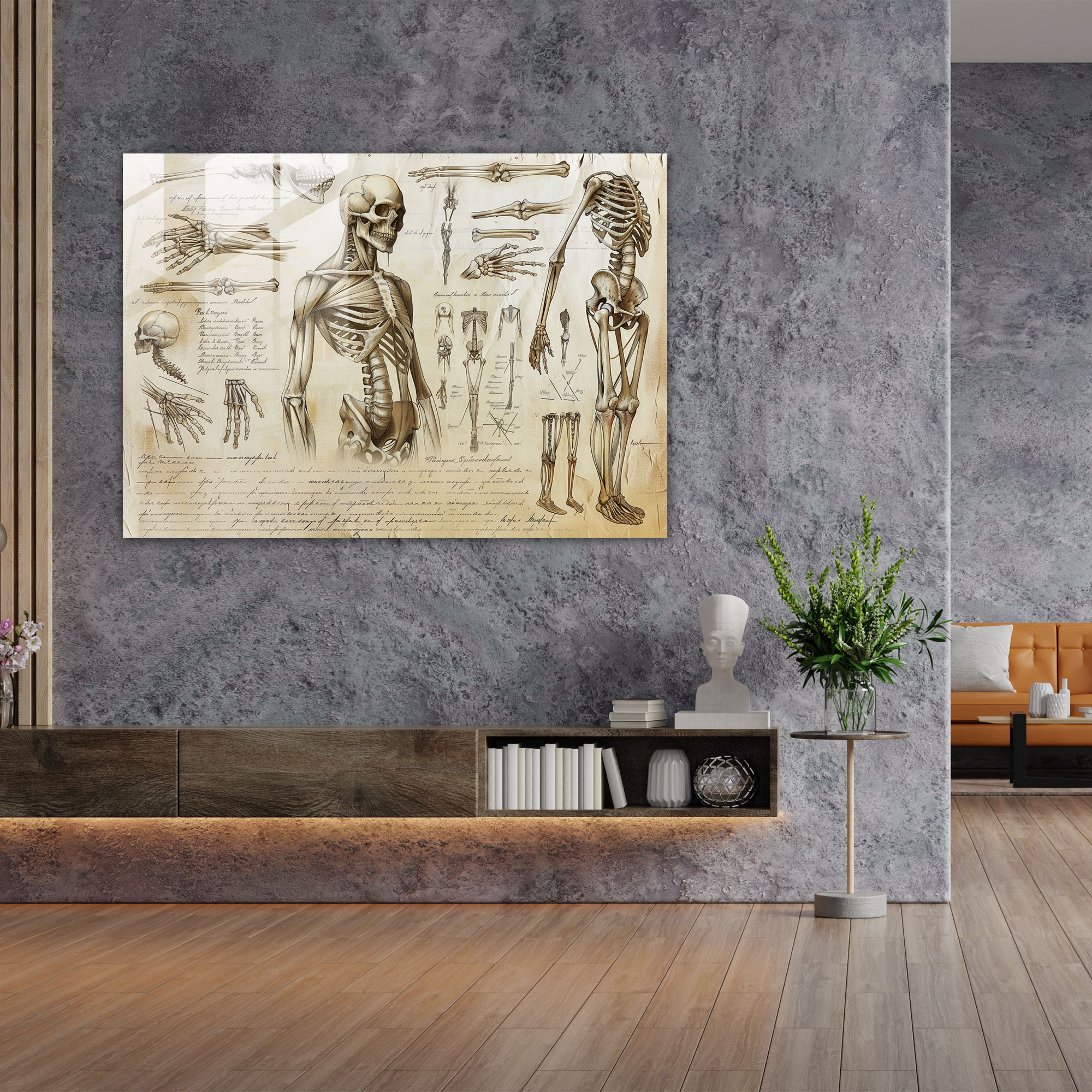 Leonardo Da Vinci Wall Decoration - Leonardo Da Vinci, Home Decoration, Modern Art, Glass Wall Art
