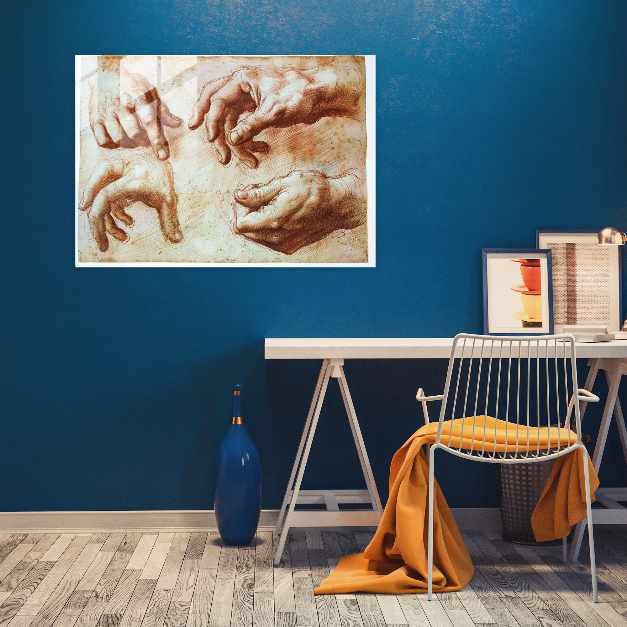Leonardo Da Vinci Modern Art - Leonardo Da Vinci, Leonardo Da Vinci, Glass Wall Art, Glass Print
