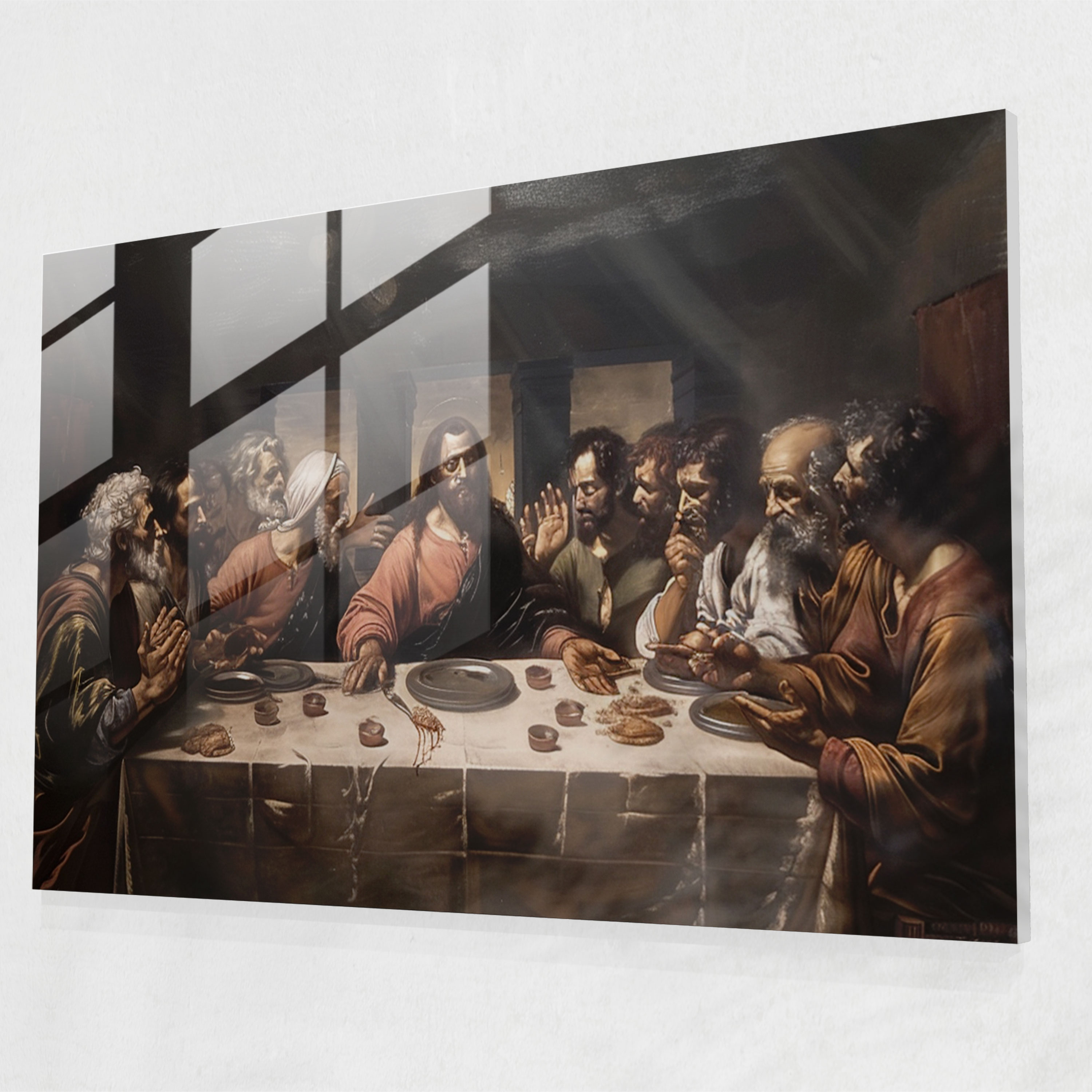 Leonardo Da Vinci Modern Art - Leonardo Da Vinci, Home Decoration, Glass Print, Leonardo Da Vinci