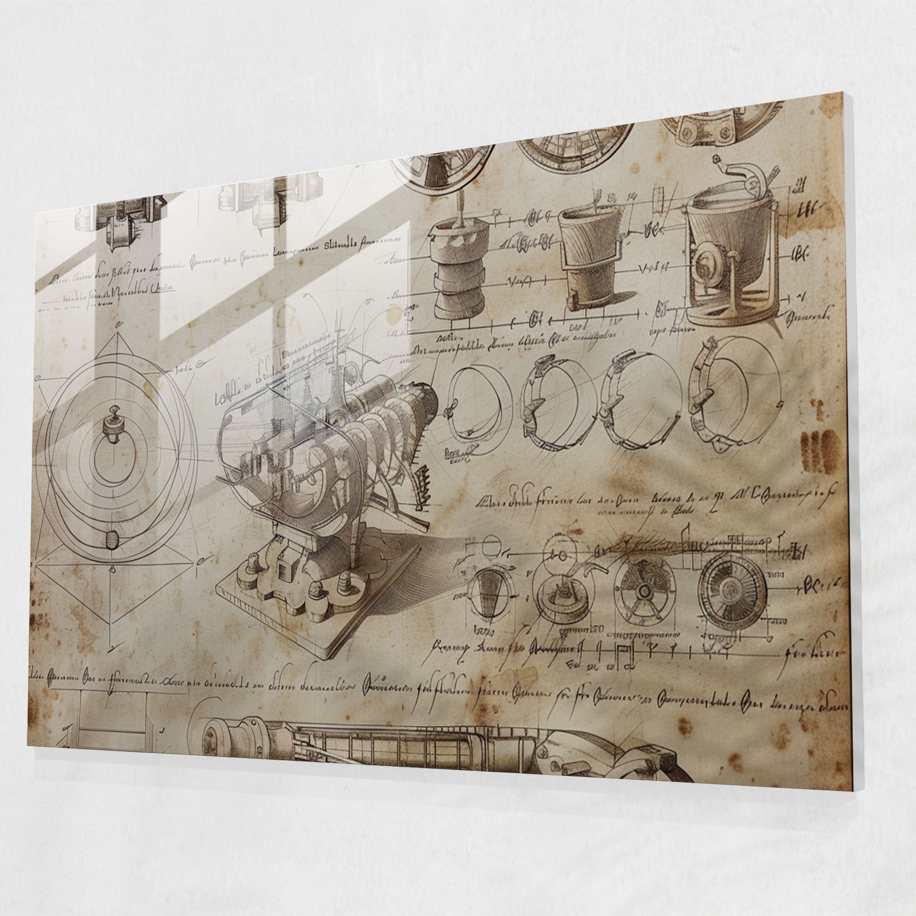 Leonardo Da Vinci Glass Print - Leonardo Da Vinci, Wall Decoration, Glass Print, Glass Art