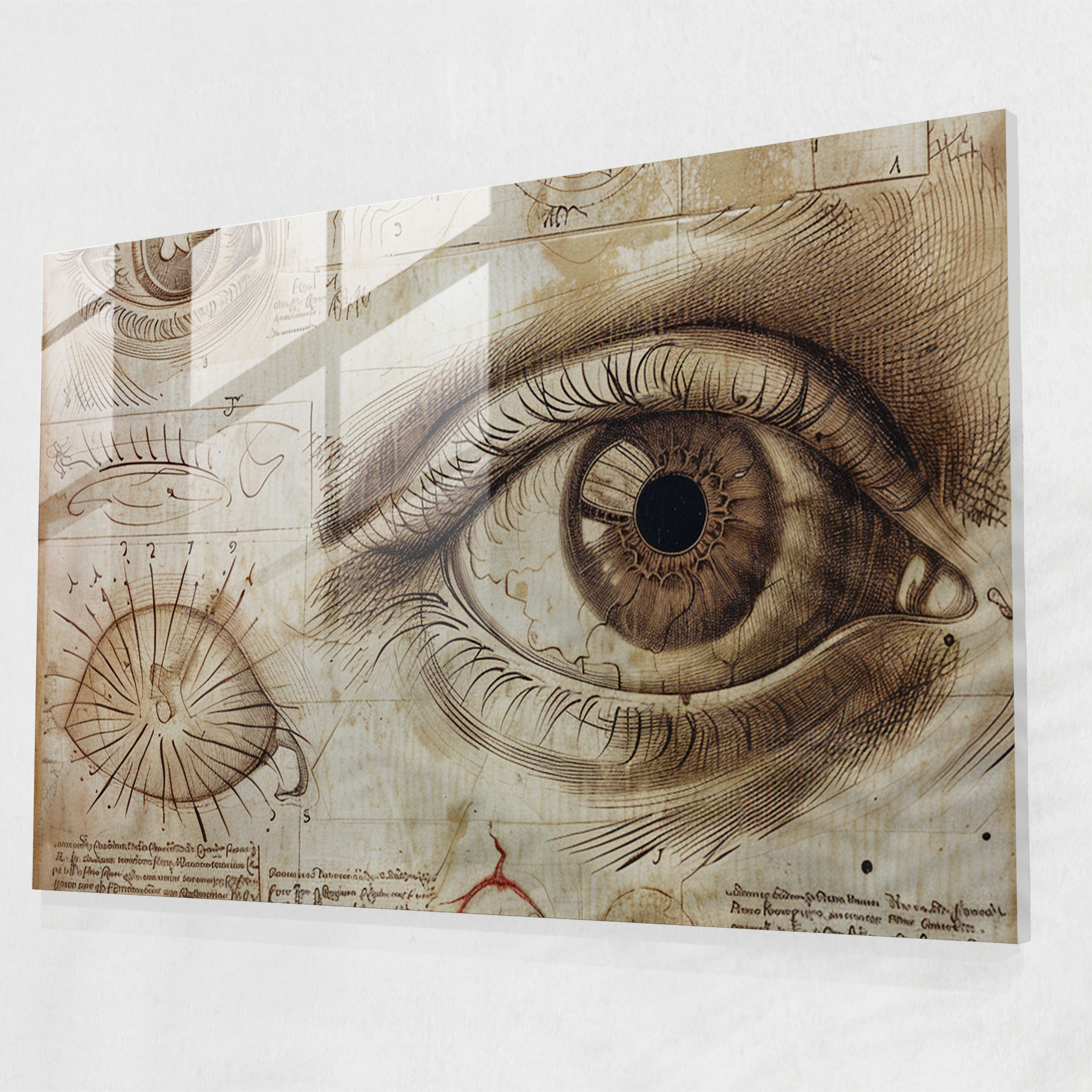 Leonardo Da Vinci Home Decoration - Leonardo Da Vinci, Leonardo Da Vinci, Modern Art, Glass Print