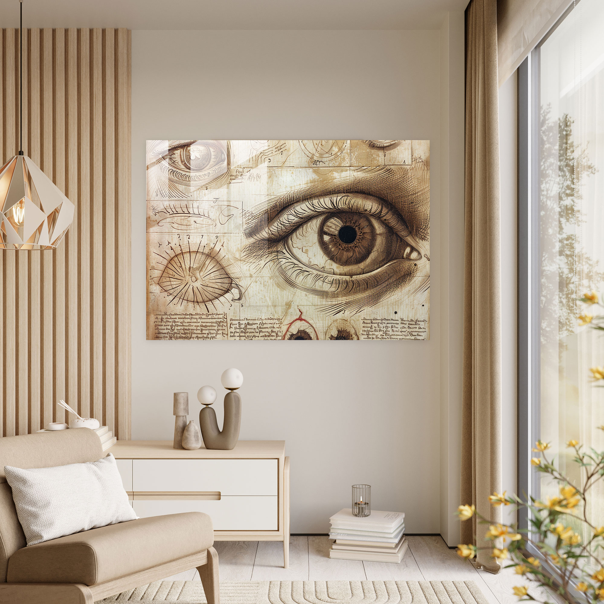 Leonardo Da Vinci Home Decoration - Leonardo Da Vinci, Leonardo Da Vinci, Modern Art, Glass Print