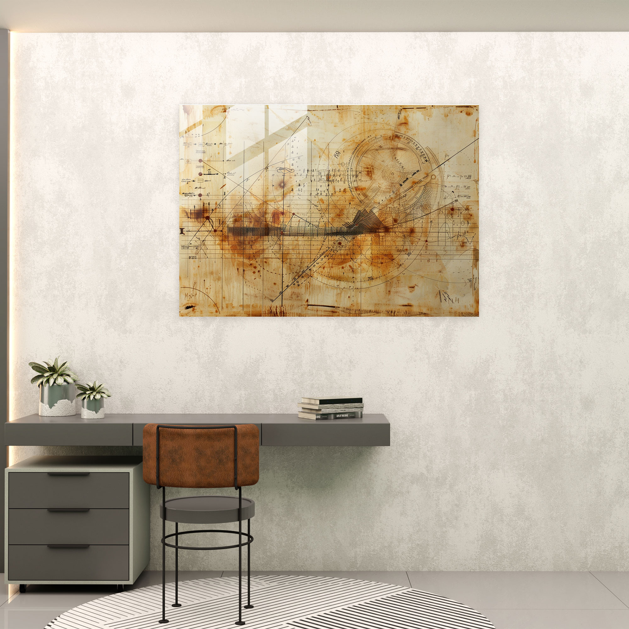 Leonardo Da Vinci Glass Wall Art - Abstract Artistic Techniques - Leonardo Da Vinci, Glass Art, Glass Wall Art, Glass Print