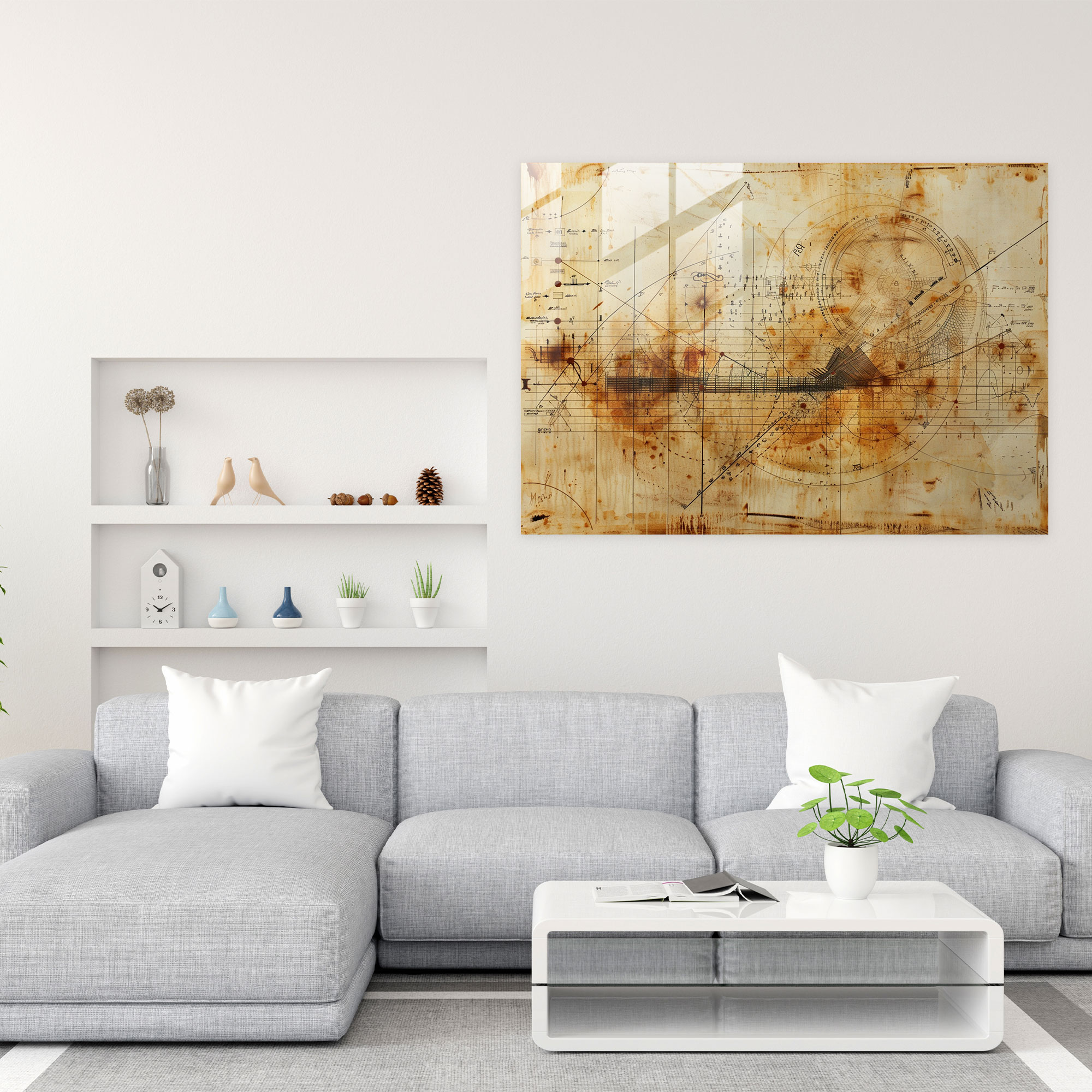 Leonardo Da Vinci Glass Wall Art - Abstract Artistic Techniques - Leonardo Da Vinci, Glass Art, Glass Wall Art, Glass Print