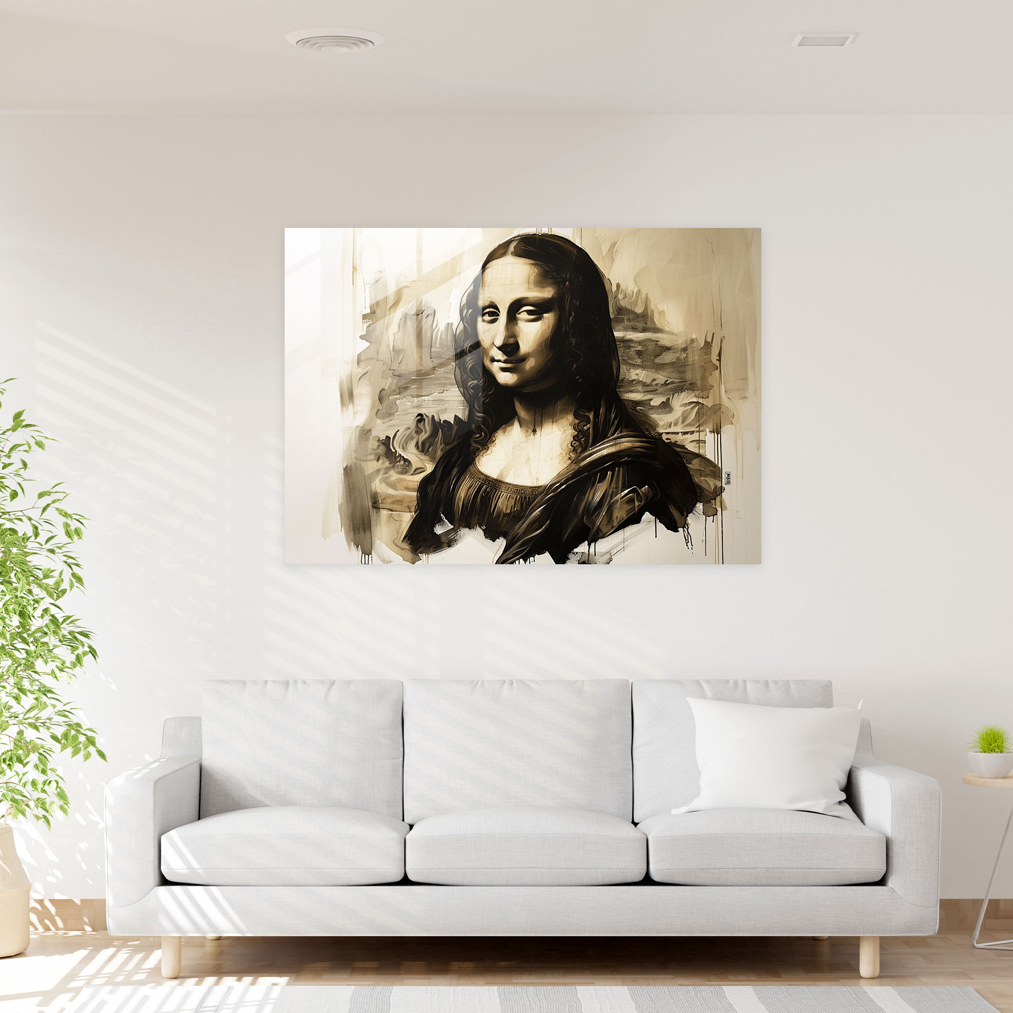 Leonardo Da Vinci Glass Print - Leonardo Da Vinci, Classic Portrait, Mona Lisa, Leonardo Da Vinci
