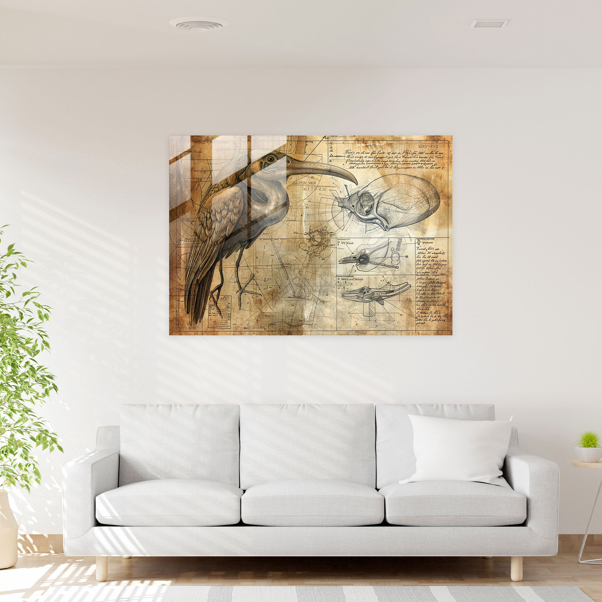 Leonardo Da Vinci Home Decoration - Leonardo Da Vinci, Glass Art, Modern Art, Wall Decoration