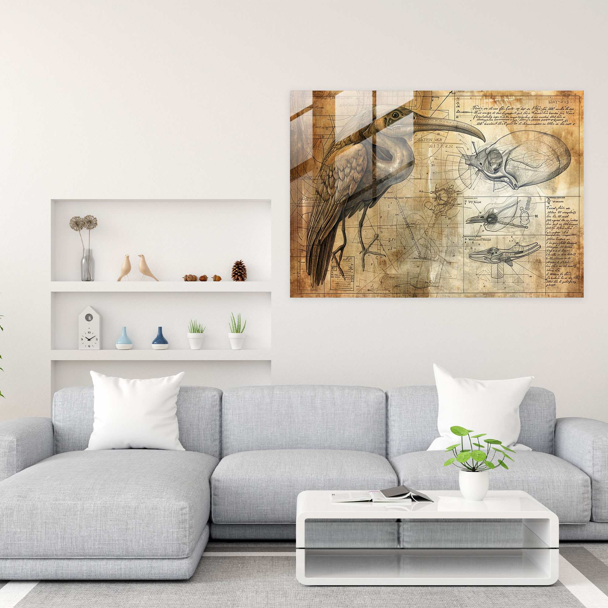 Leonardo Da Vinci Home Decoration - Leonardo Da Vinci, Glass Art, Modern Art, Wall Decoration