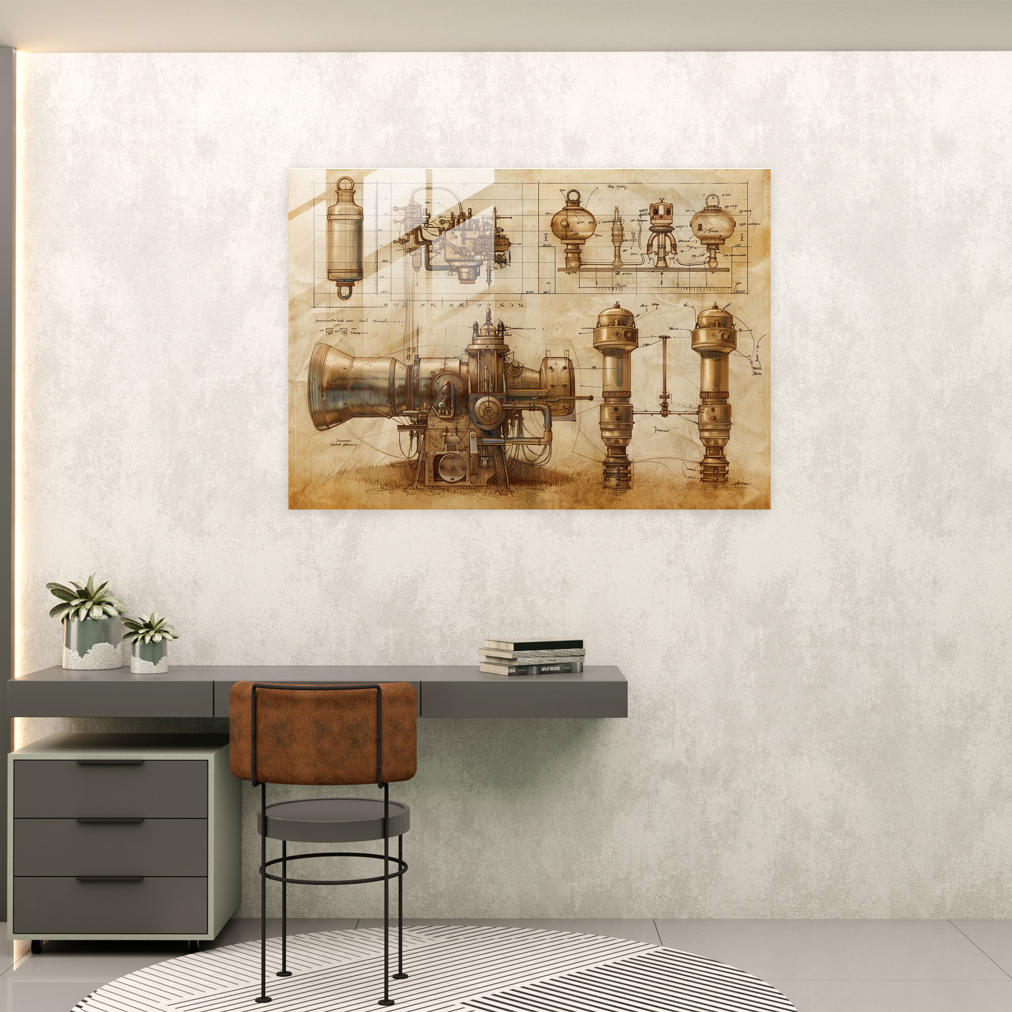 Leonardo Da Vinci Home Decoration - Leonardo Da Vinci, Glass Art, Modern Art, Glass Print