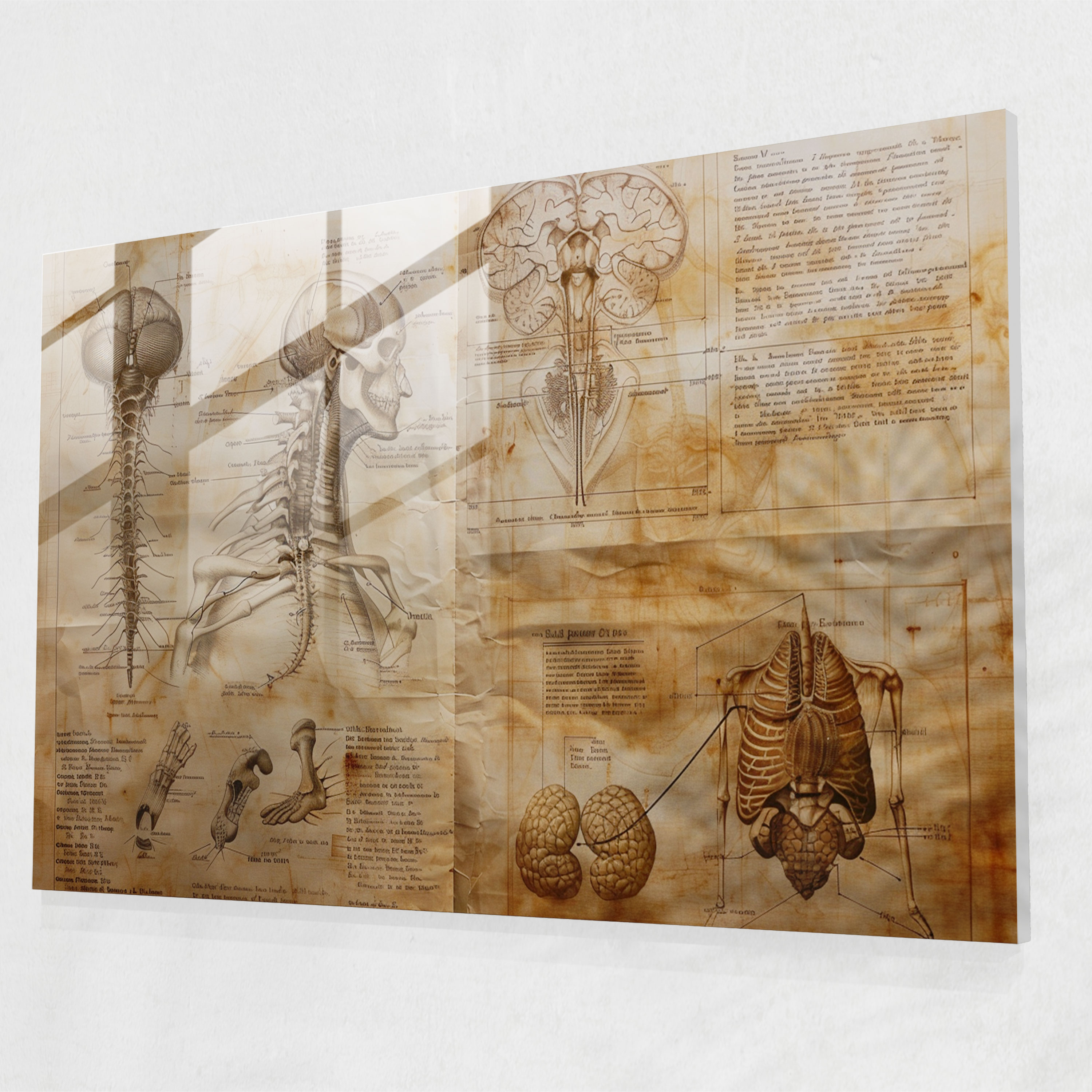 Leonardo Da Vinci Wall Decoration - Leonardo Da Vinci, Wall Decoration, Glass Art, Modern Art