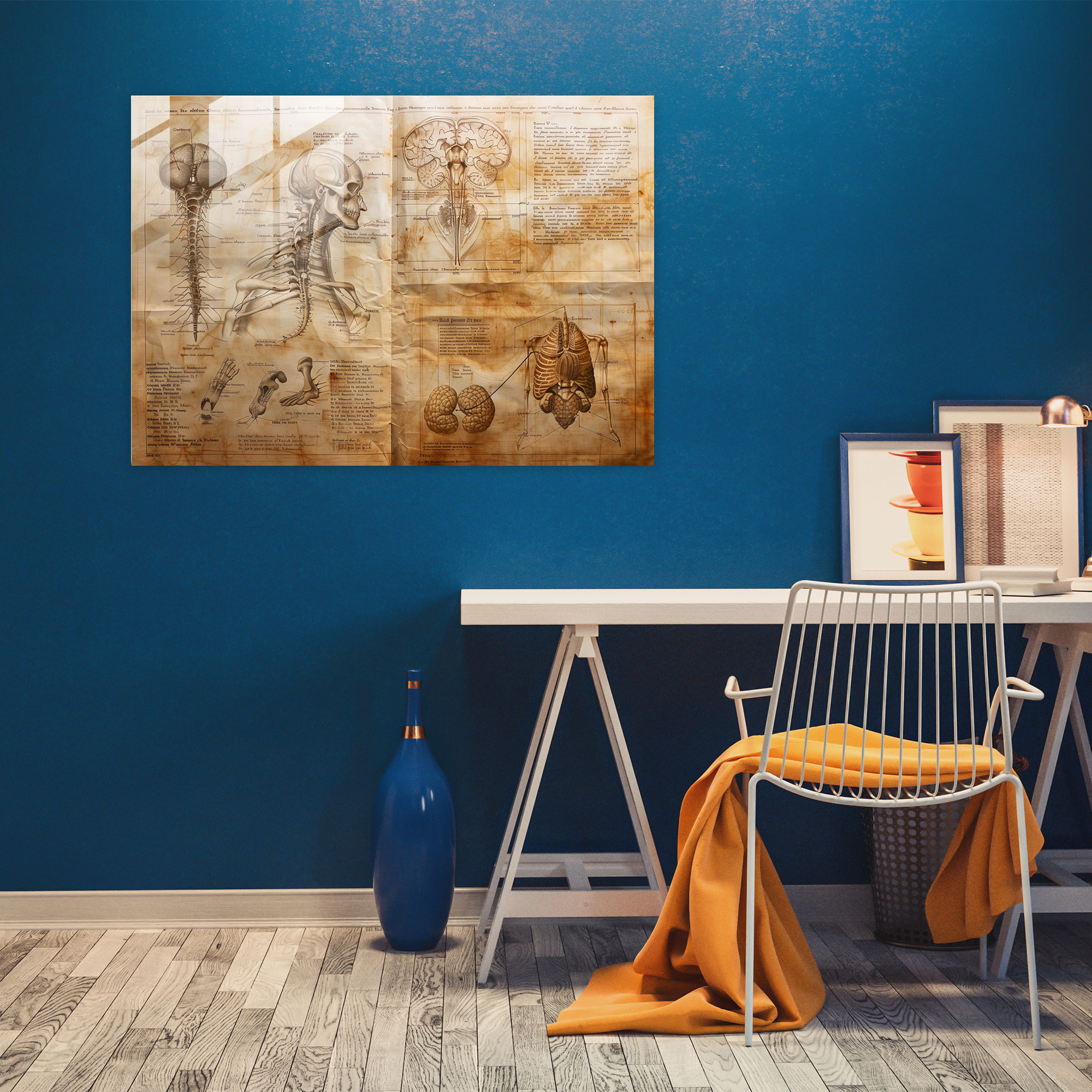 Leonardo Da Vinci Wall Decoration - Leonardo Da Vinci, Wall Decoration, Glass Art, Modern Art