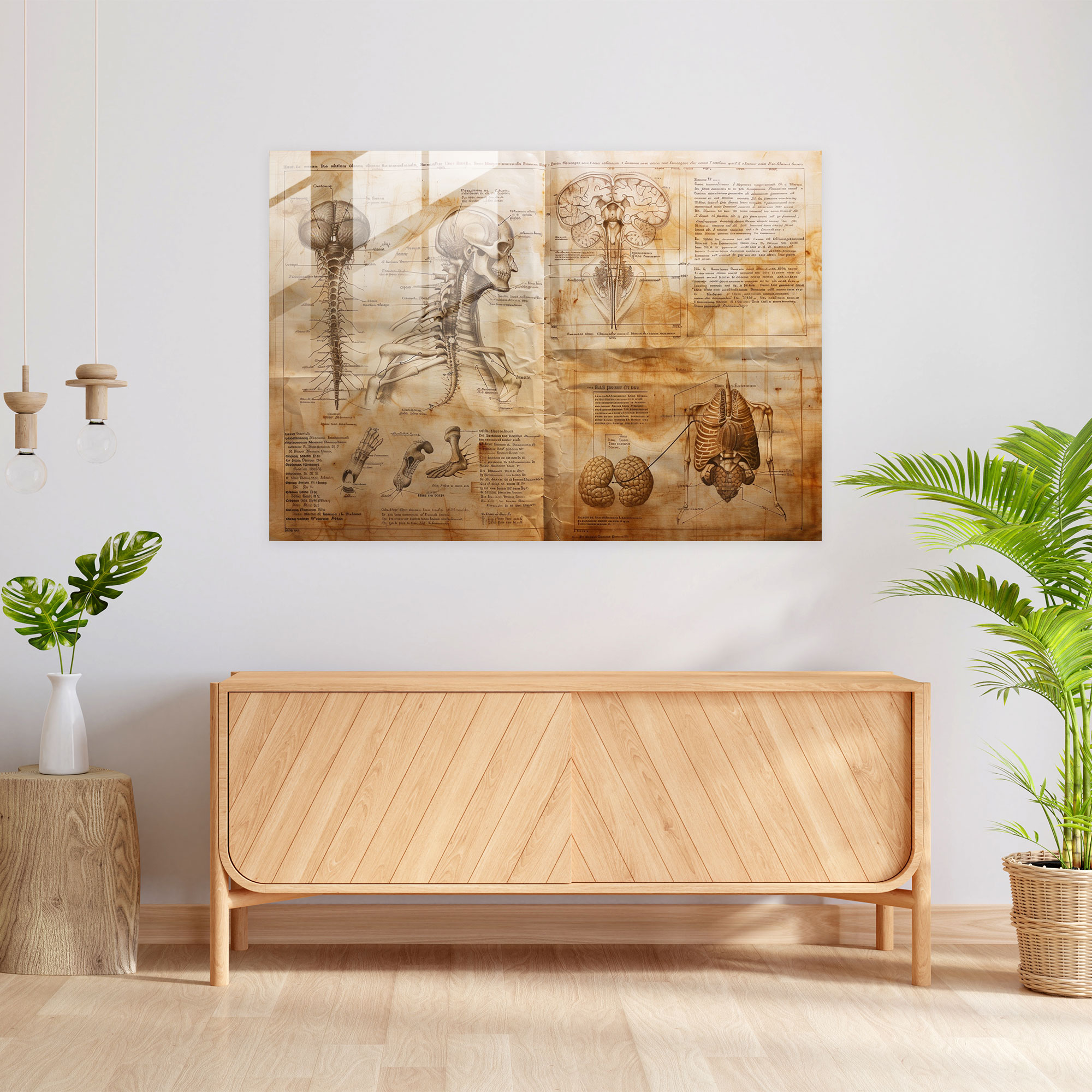 Leonardo Da Vinci Wall Decoration - Leonardo Da Vinci, Wall Decoration, Glass Art, Modern Art
