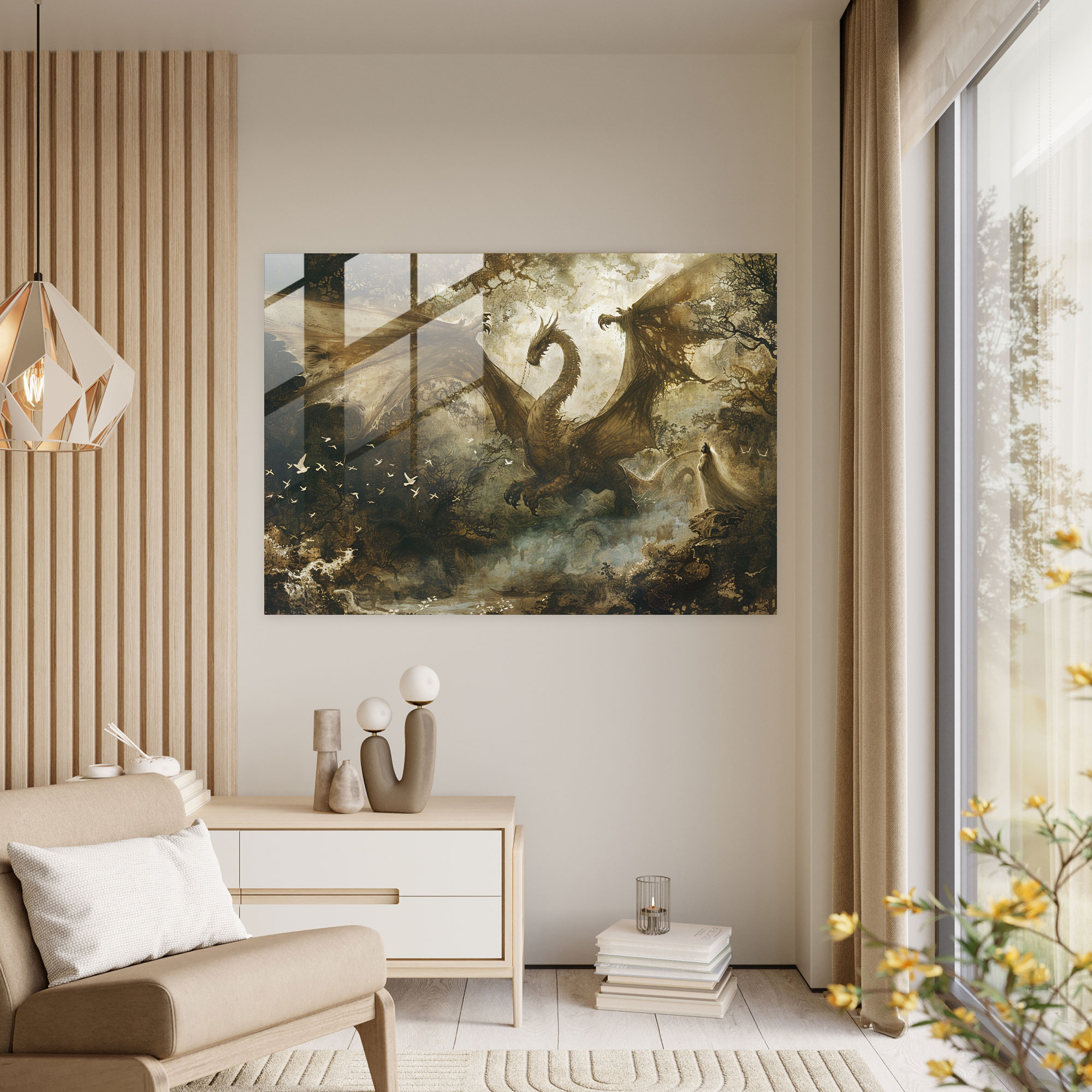 Leonardo Da Vinci Glass Art - Leonardo Da Vinci, Modern Art, Home Decoration, Glass Art