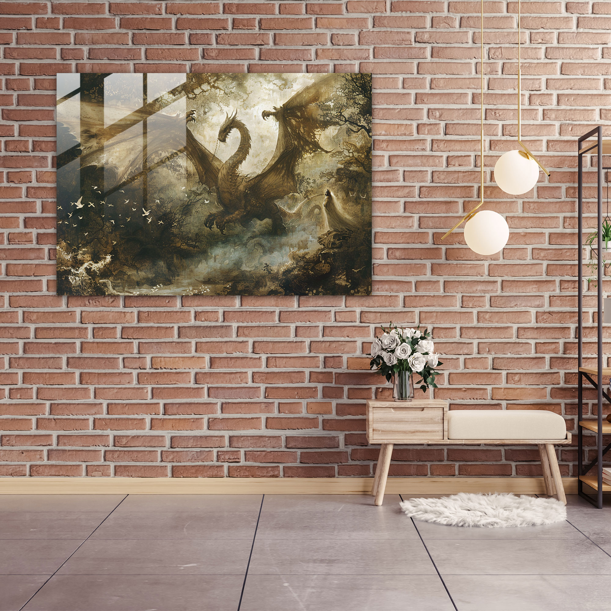 Leonardo Da Vinci Glass Art - Leonardo Da Vinci, Modern Art, Home Decoration, Glass Art