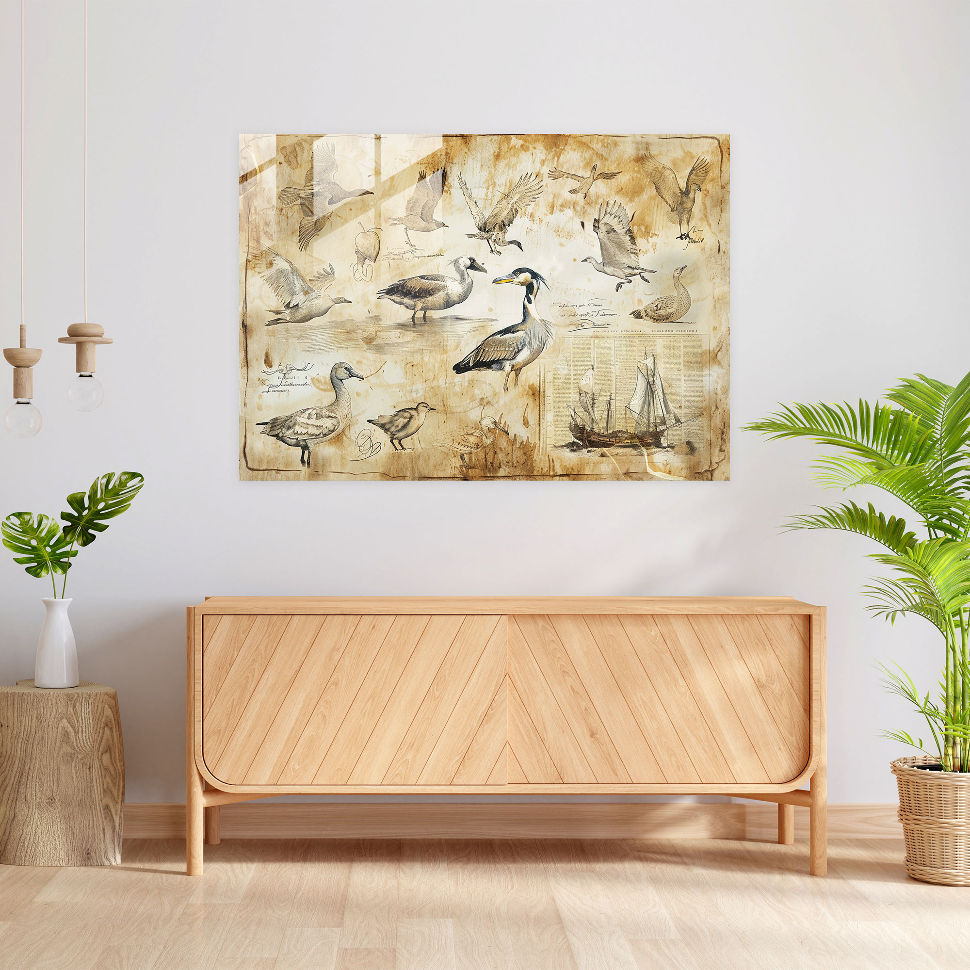 Leonardo Da Vinci Glass Wall Art - Leonardo Da Vinci, Glass Wall Art, Glass Art, Wall Decoration