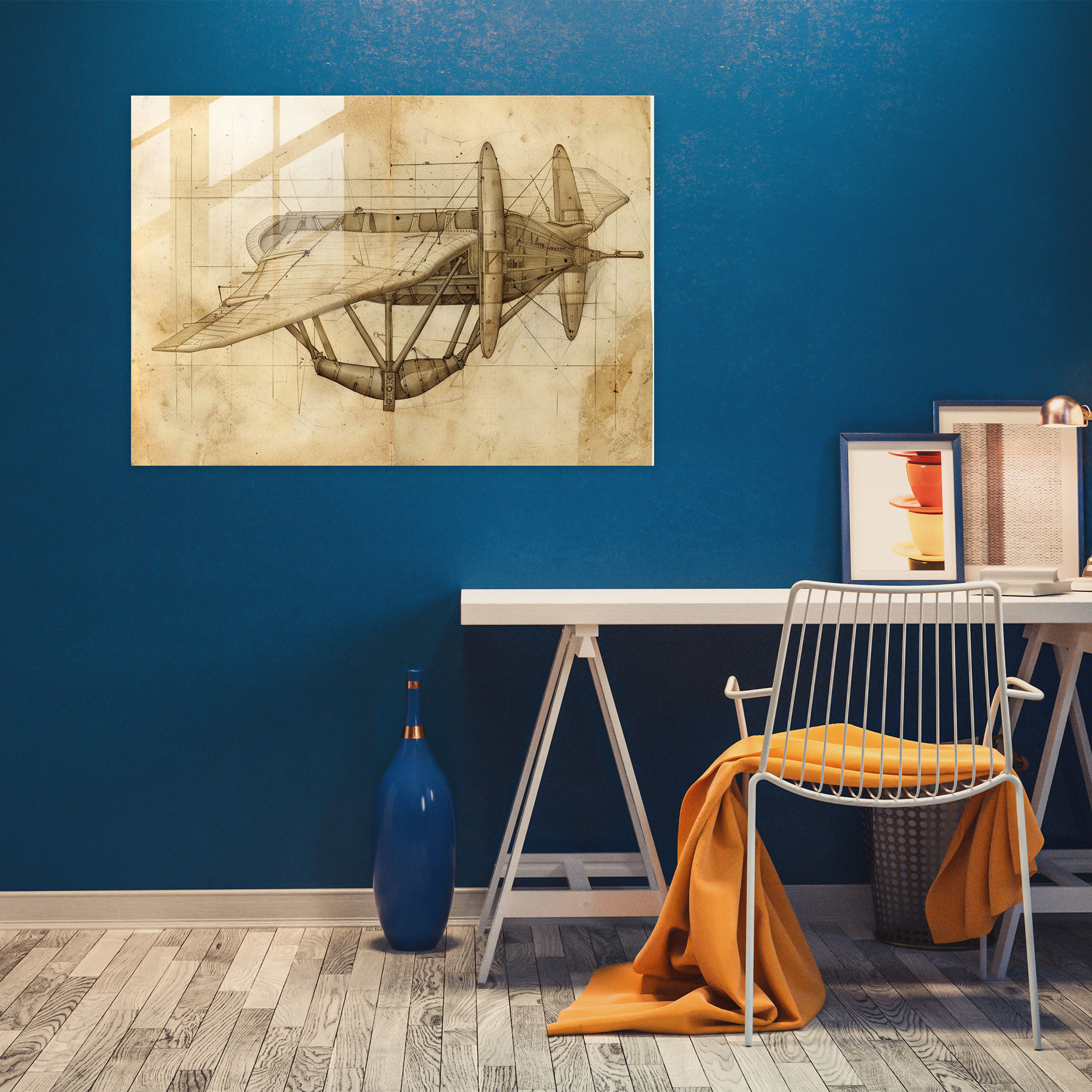 Leonardo Da Vinci Home Decoration - Leonardo Da Vinci, Glass Print, Glass Art, Leonardo Da Vinci