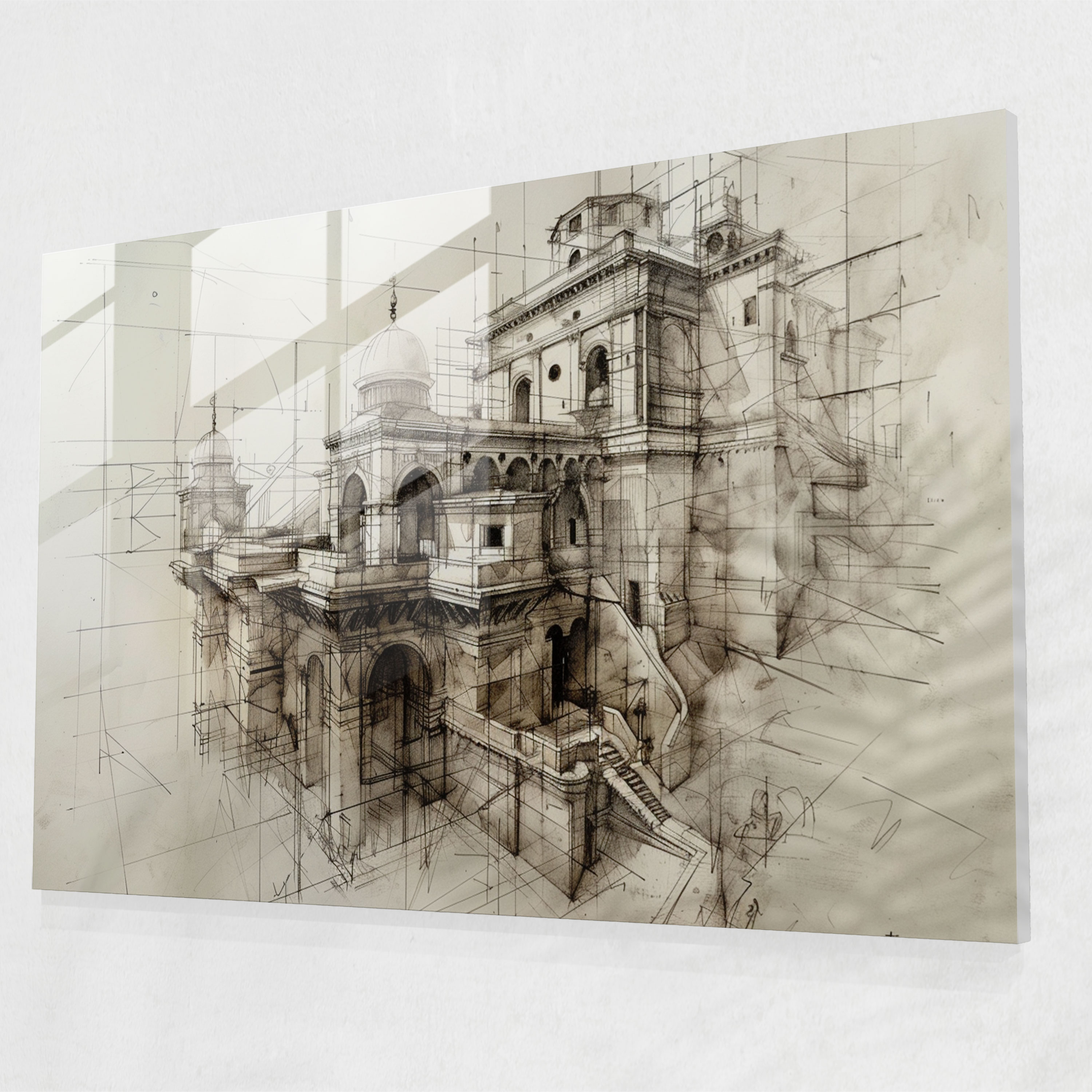 Leonardo Da Vinci Glass Art - Leonardo Da Vinci, Modern Art, Home Decoration, Glass Art
