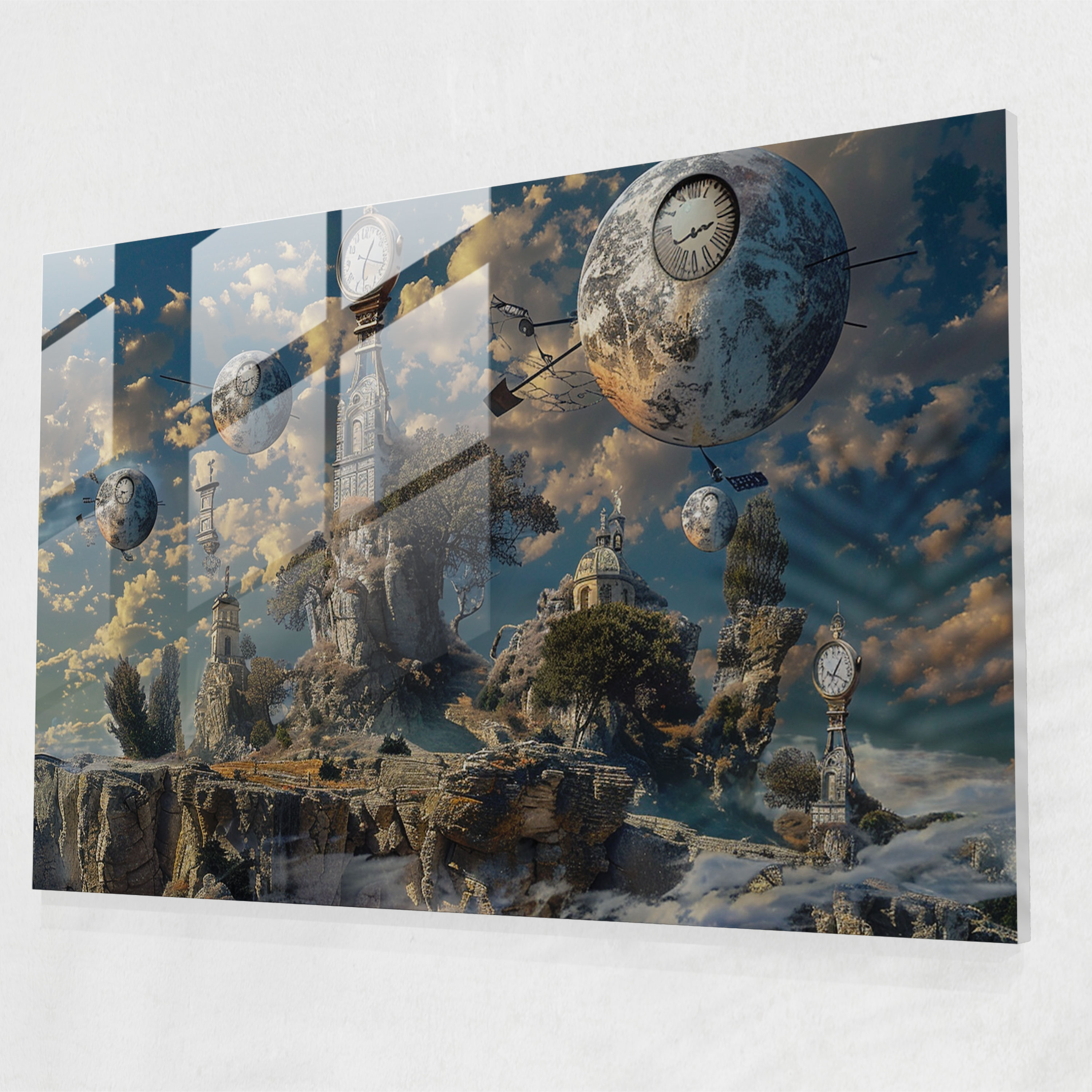 Surreal Dream Glass Print - Leonardo Da Vinci, Wall Decoration, Leonardo Da Vinci, Glass Print