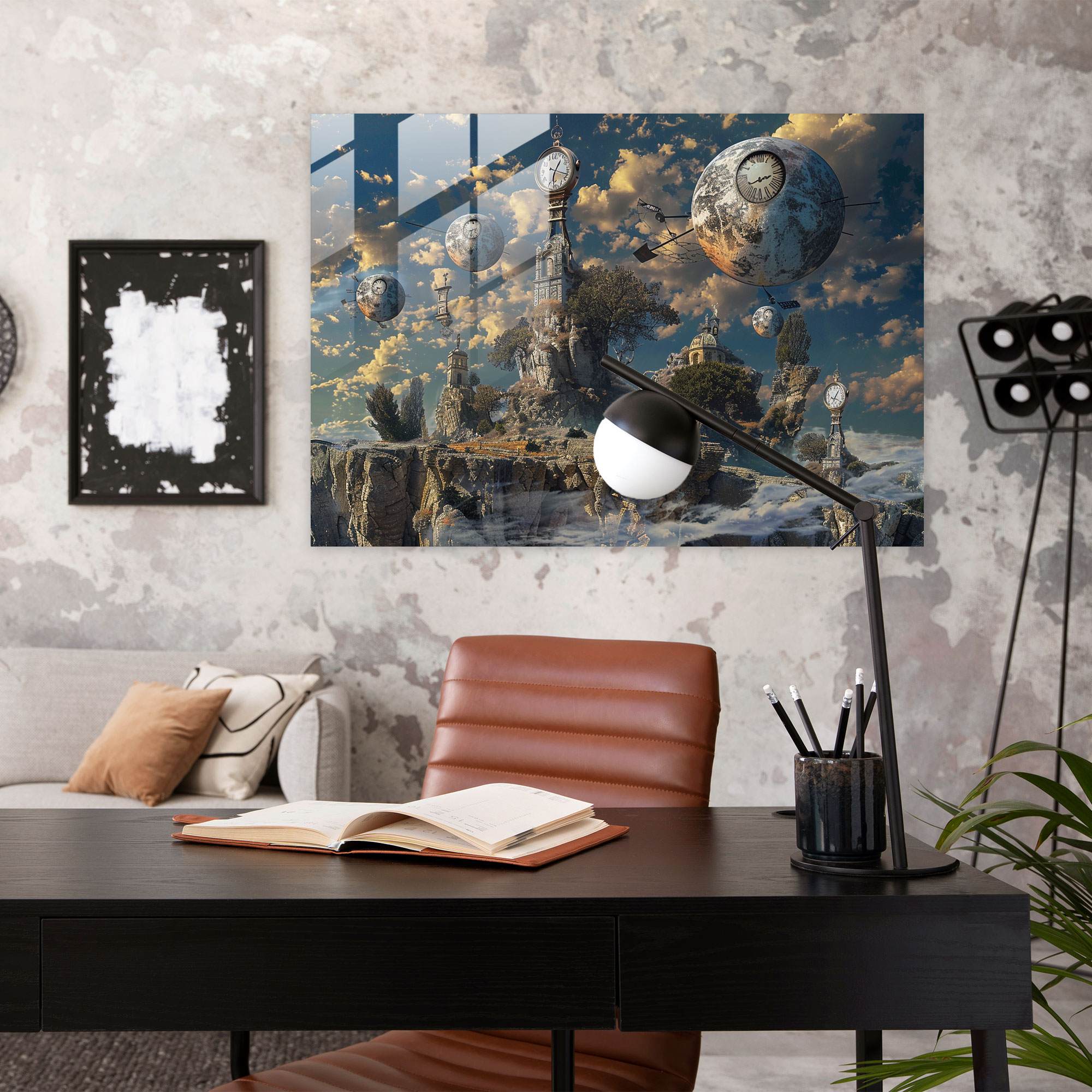 Surreal Dream Glass Print - Leonardo Da Vinci, Wall Decoration, Leonardo Da Vinci, Glass Print