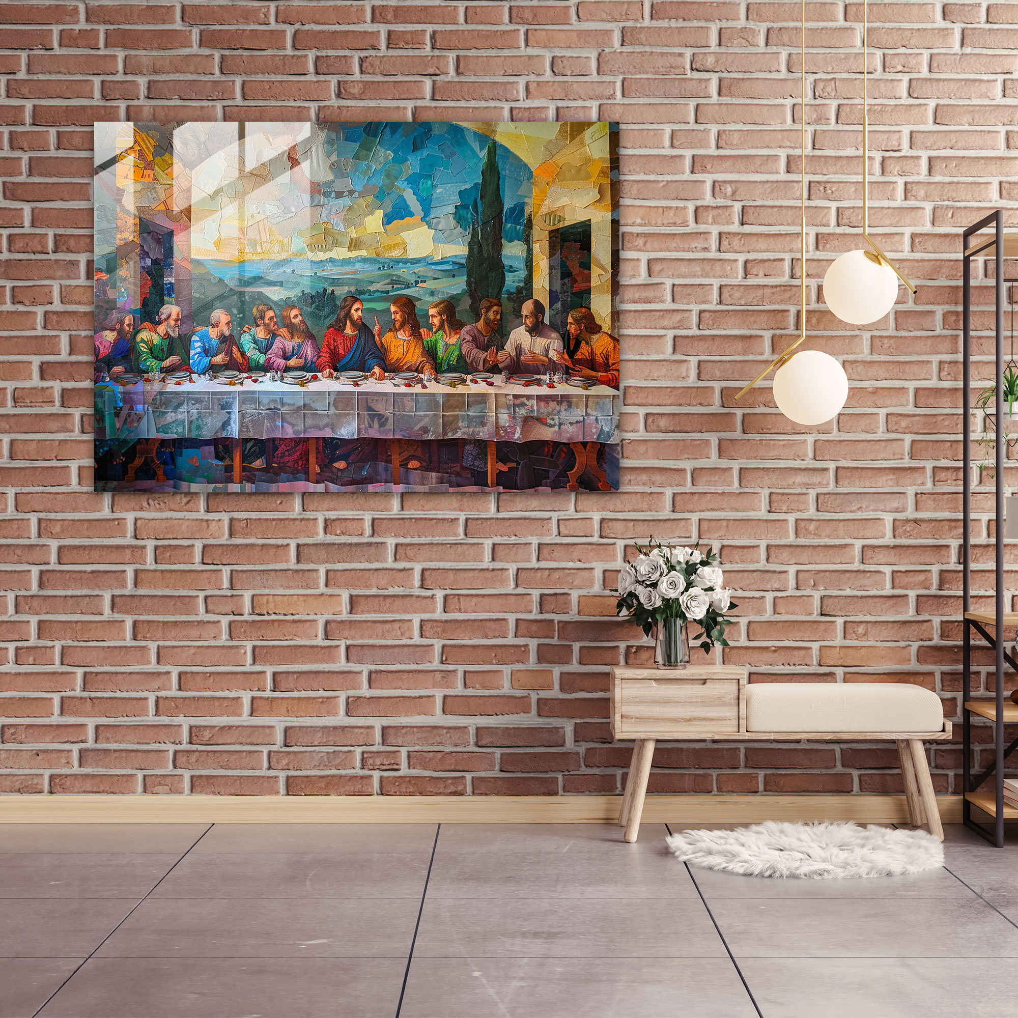 Leonardo Da Vinci Glass Print: The Last Supper - Leonardo Da Vinci, Home Decoration, Glass Print, Leonardo Da Vinci