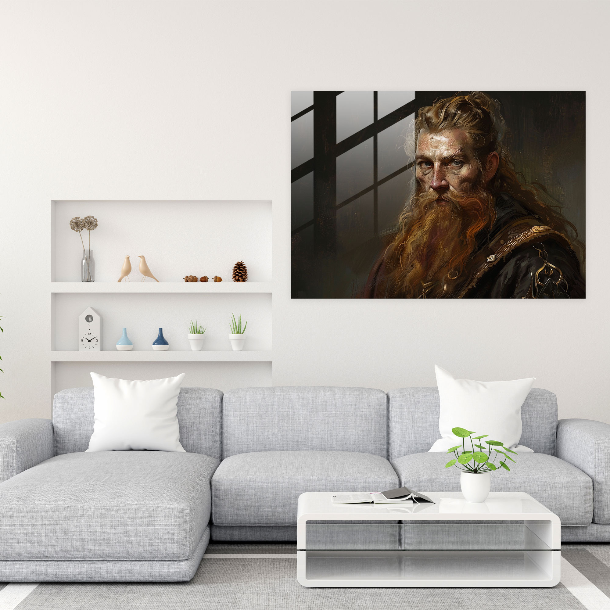 Leonardo Da Vinci Glass Print: Renaissance Portraits - Leonardo Da Vinci, Leonardo Da Vinci, Wall Decoration, Glass Print