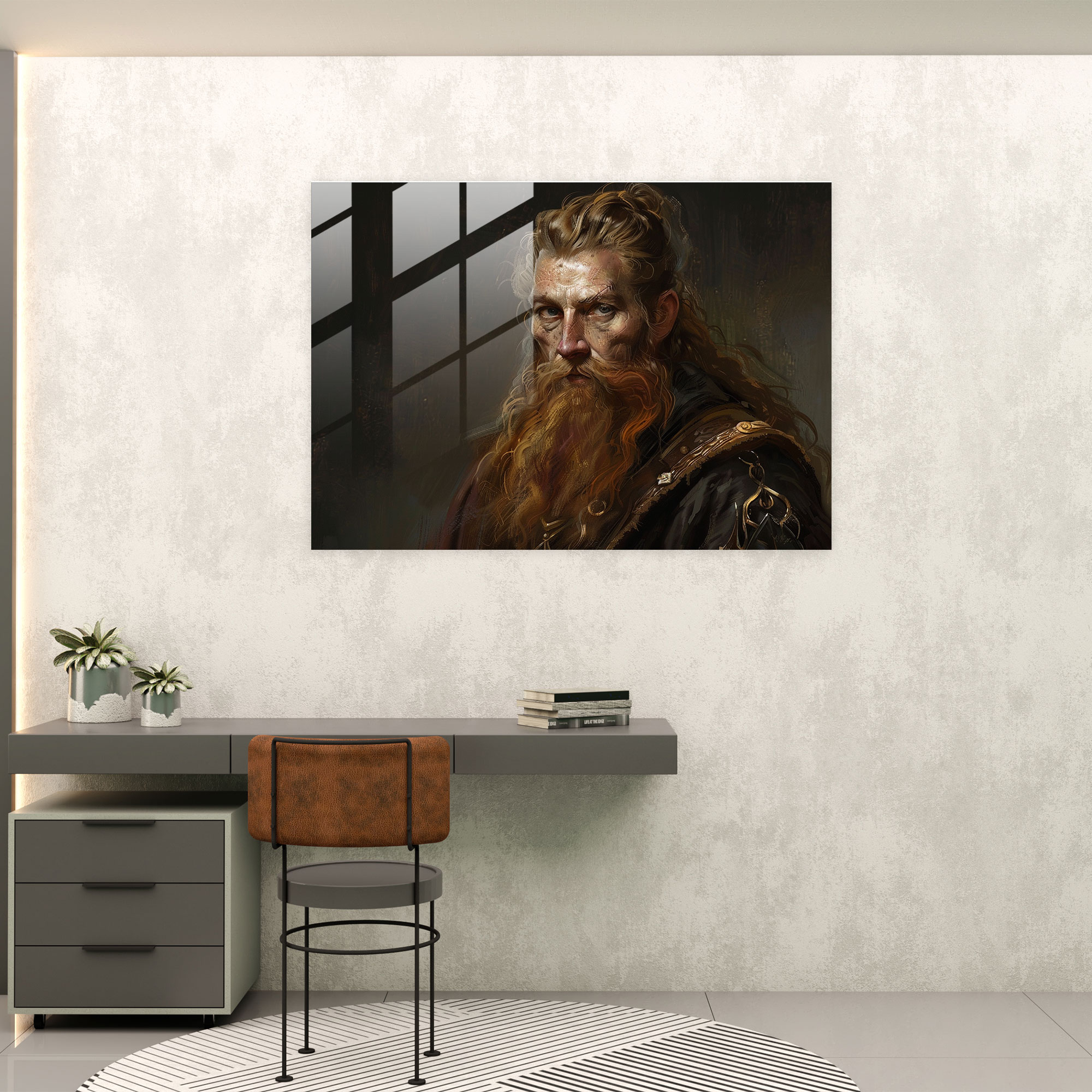 Leonardo Da Vinci Glass Print: Renaissance Portraits - Leonardo Da Vinci, Leonardo Da Vinci, Wall Decoration, Glass Print