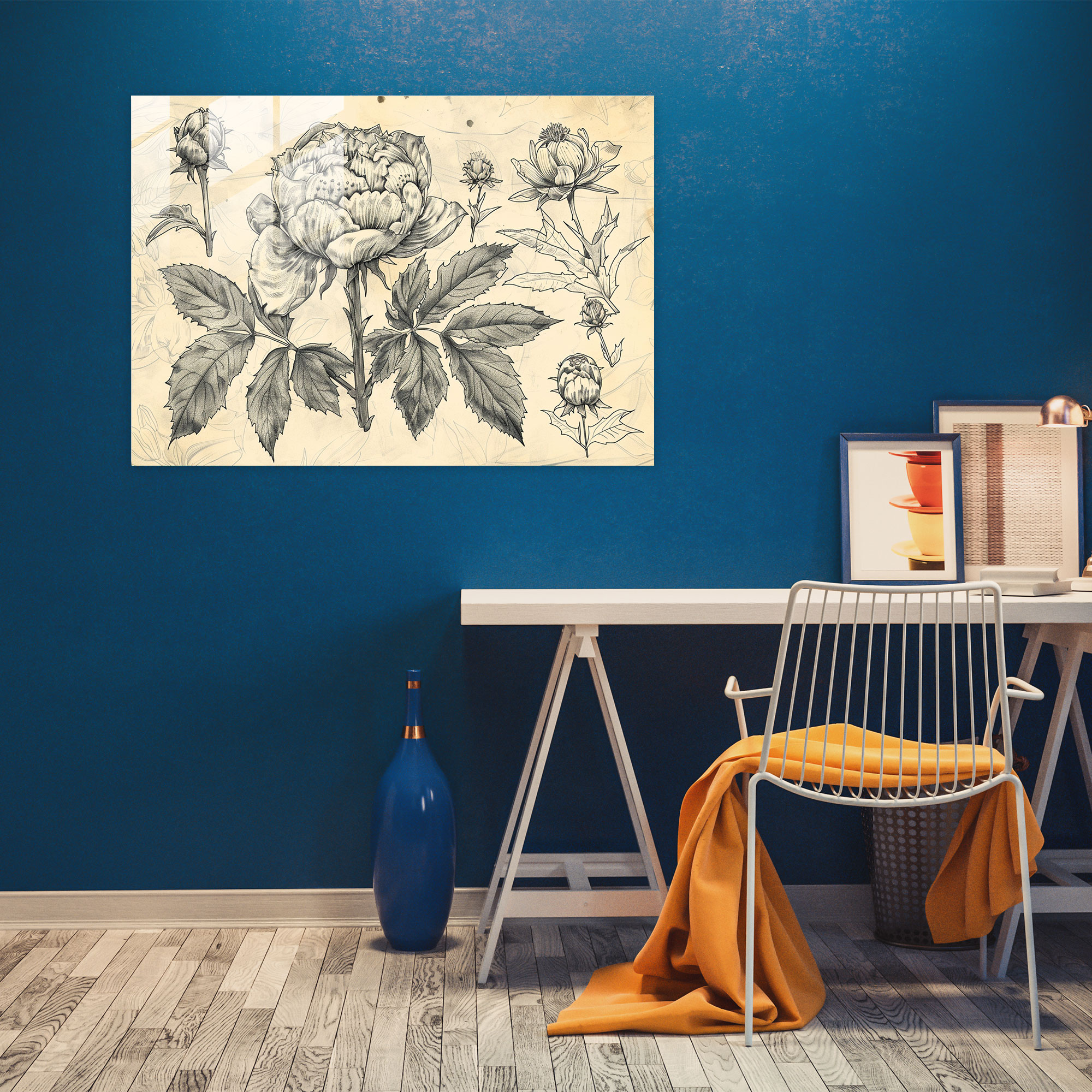 Leonardo Da Vinci Modern Art Glass Print - Leonardo Da Vinci, Modern Art, Wall Decoration, Glass Wall Art