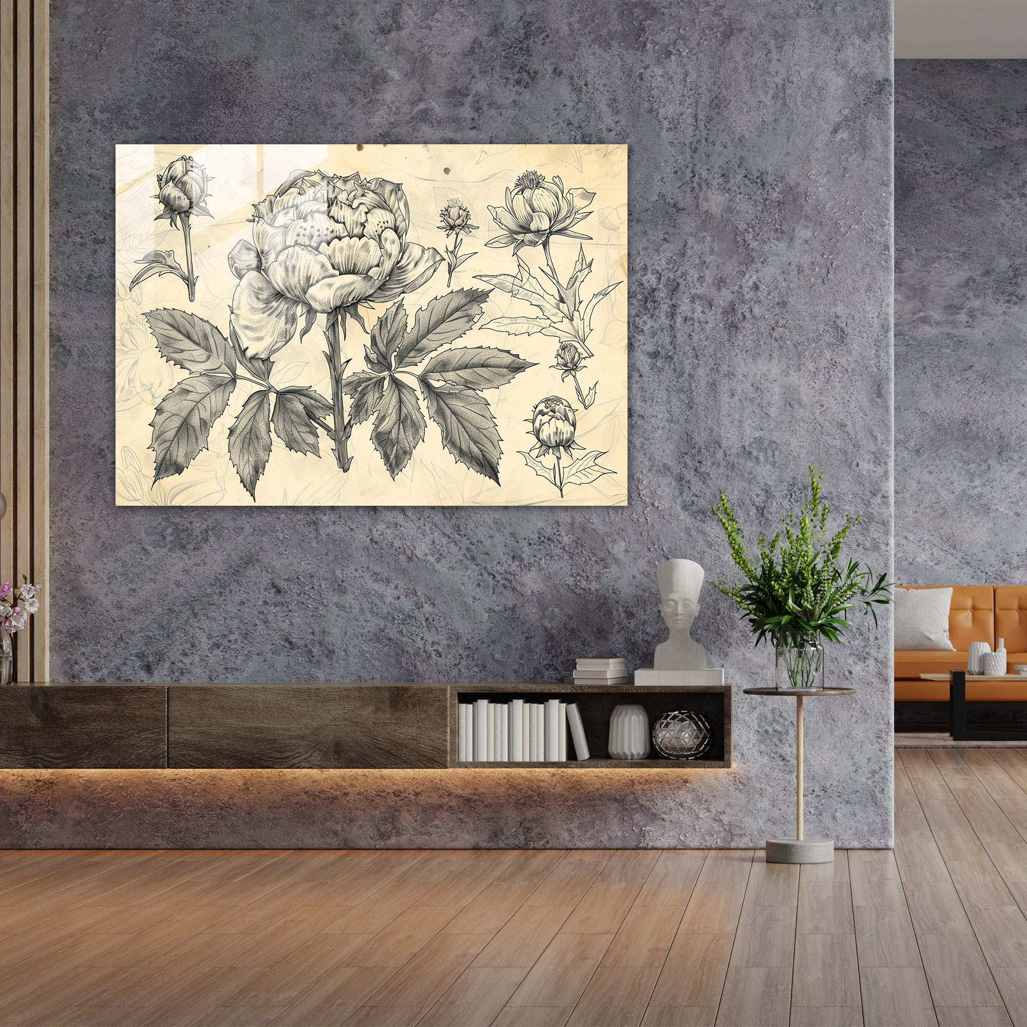 Leonardo Da Vinci Modern Art Glass Print - Leonardo Da Vinci, Modern Art, Wall Decoration, Glass Wall Art