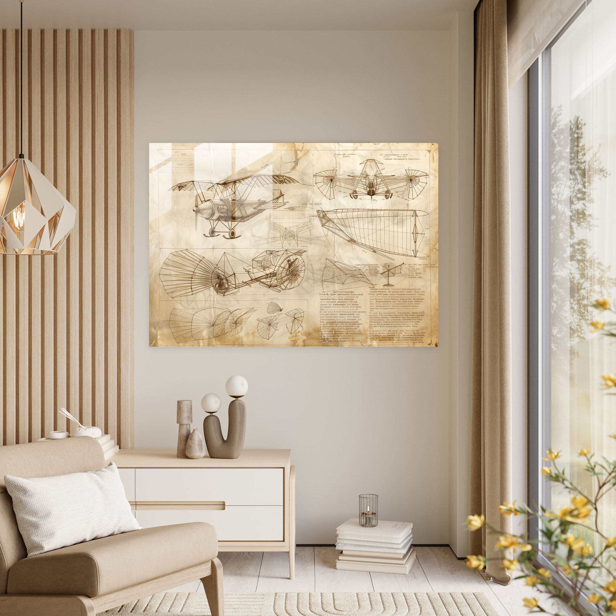 Leonardo Da Vinci Glass Wall Art Decoration - Leonardo Da Vinci, Home Decoration, Glass Wall Art, Leonardo Da Vinci