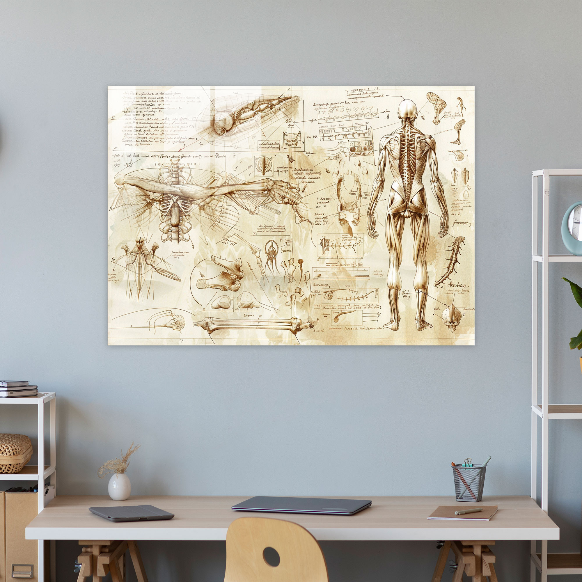 Leonardo Da Vinci Glass Wall Art - Leonardo Da Vinci, Glass Art, Modern Art, Home Decoration