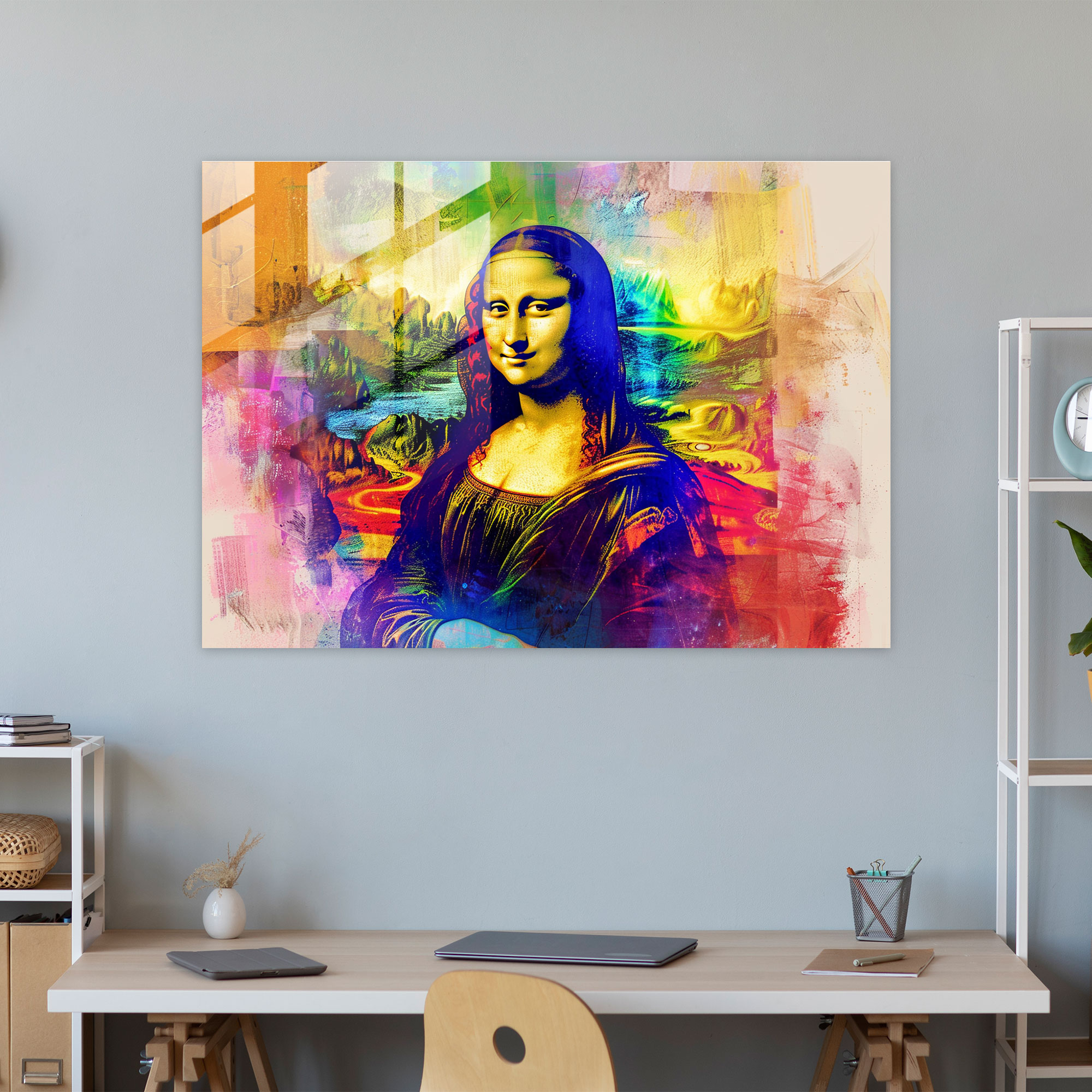 Leonardo Da Vinci Glass Print - Leonardo Da Vinci, Home Decoration, Leonardo Da Vinci, Glass Art