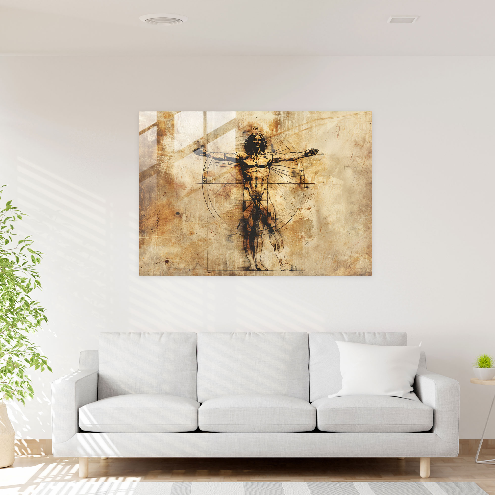 Leonardo Da Vinci Glass Print - Leonardo Da Vinci, Glass Print, Glass Wall Art, Glass Art
