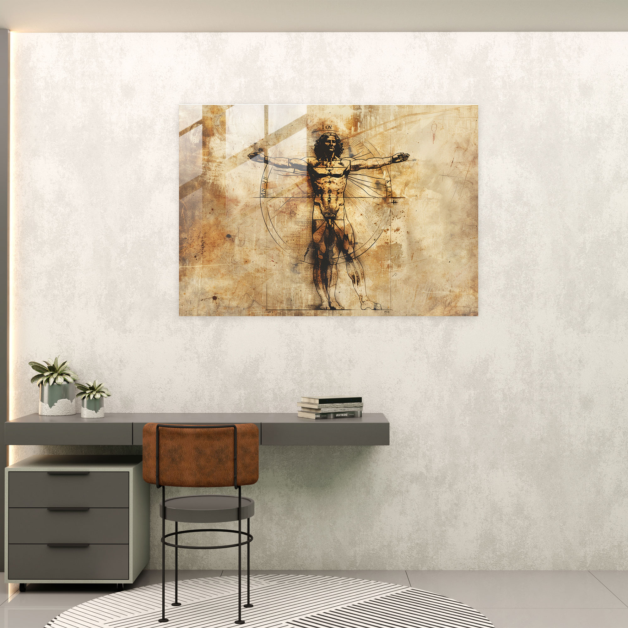 Leonardo Da Vinci Glass Print - Leonardo Da Vinci, Glass Print, Glass Wall Art, Glass Art