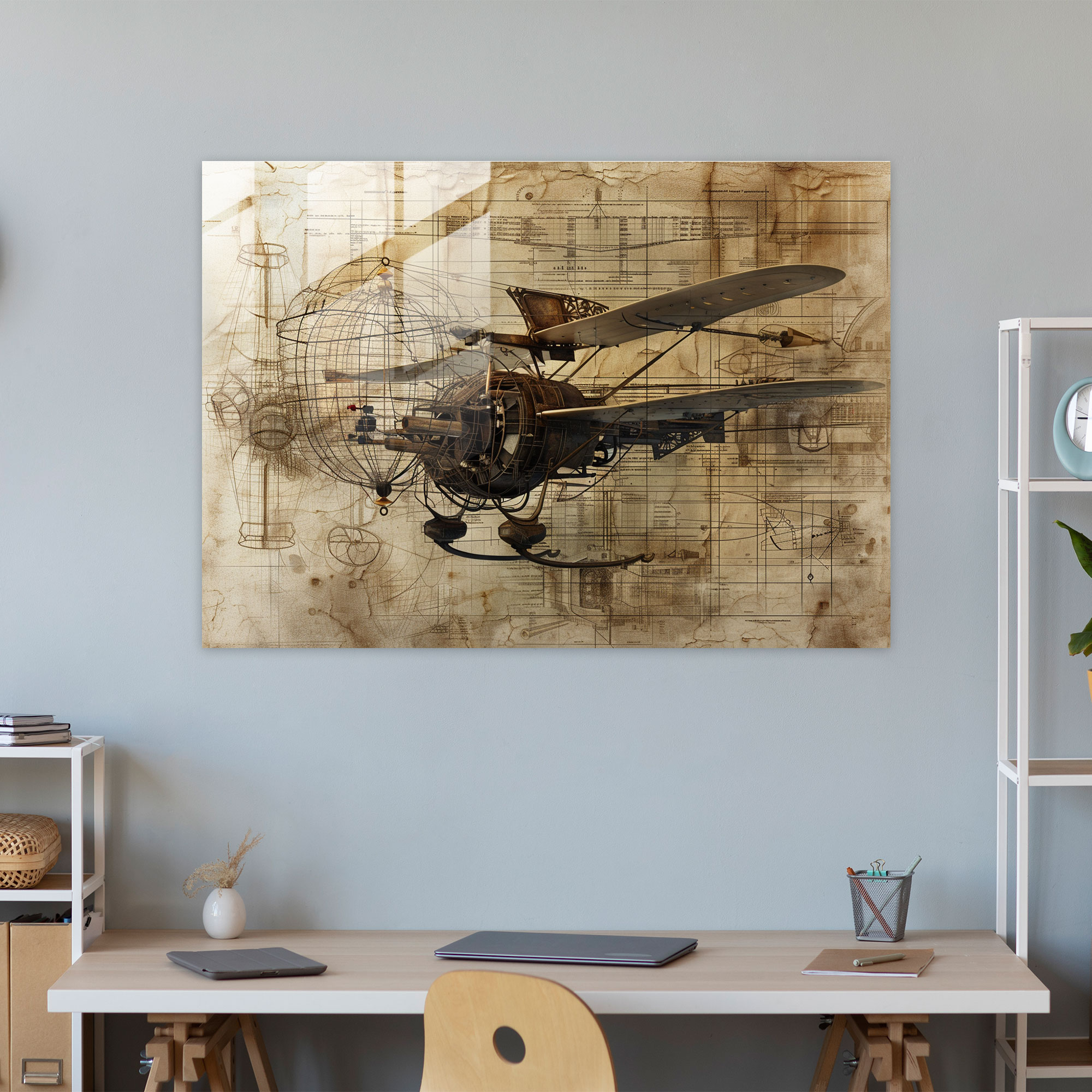 Leonardo Da Vinci Glass Wall Art - Leonardo Da Vinci, Glass Wall Art, Home Decoration, Glass Print
