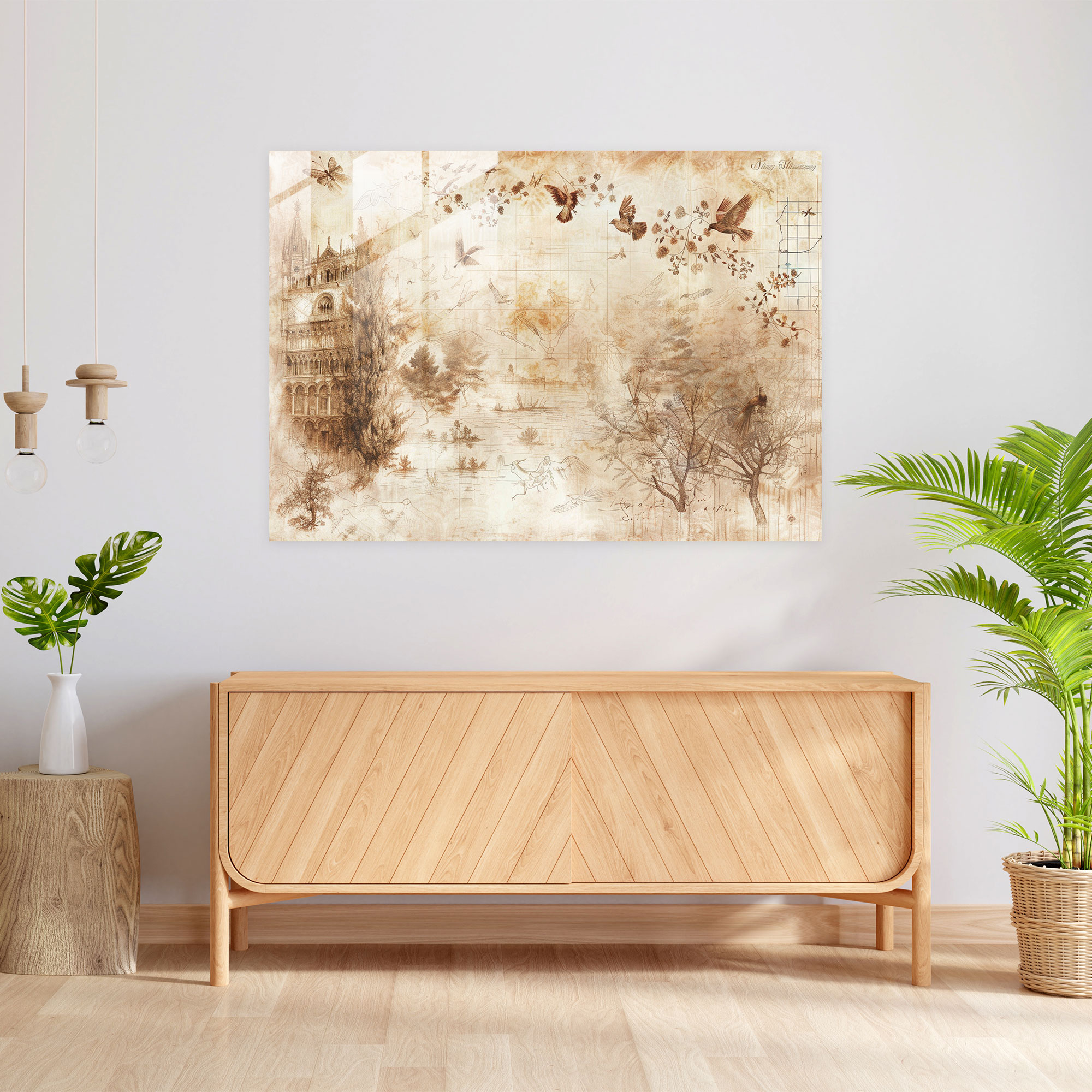 Leonardo Da Vinci Home Decoration - Leonardo Da Vinci, Leonardo Da Vinci, Glass Wall Art, Modern Art