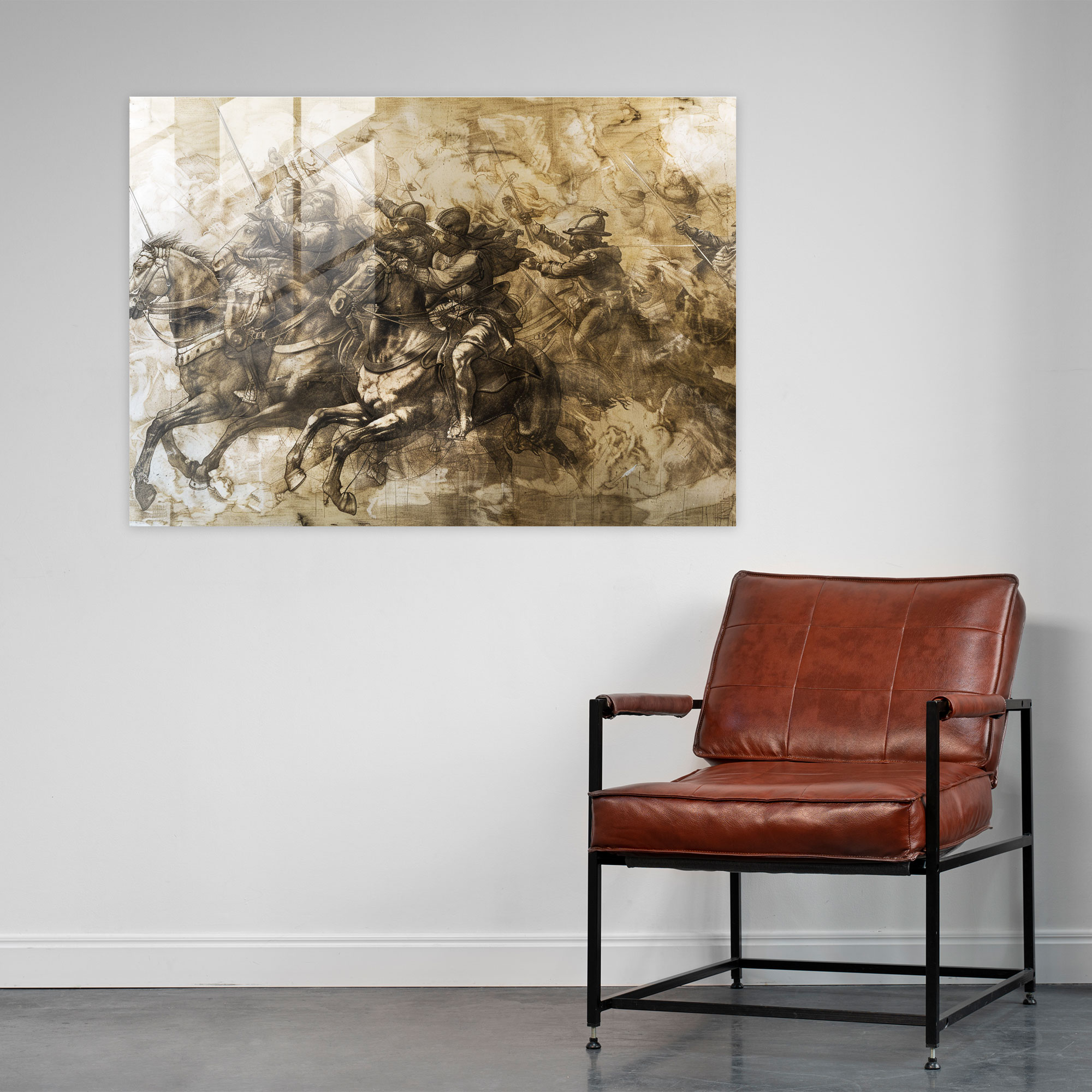 Leonardo Da Vinci Modern Art - Leonardo Da Vinci, Glass Wall Art, Home Decoration, Leonardo Da Vinci