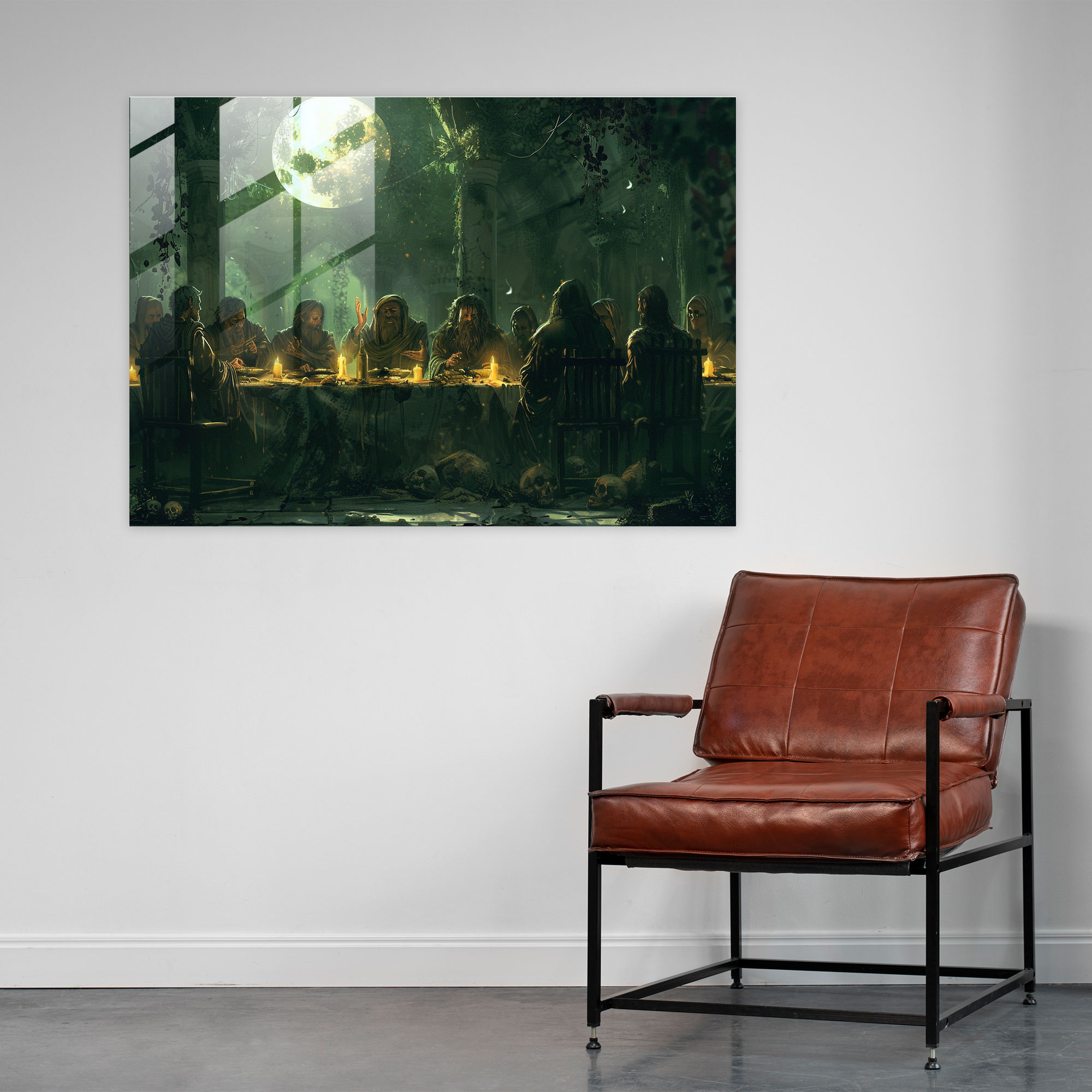 Leonardo Da Vinci Glass Print - Last Supper Interpretation - Leonardo Da Vinci, Glass Art, Home Decoration, Wall Decoration