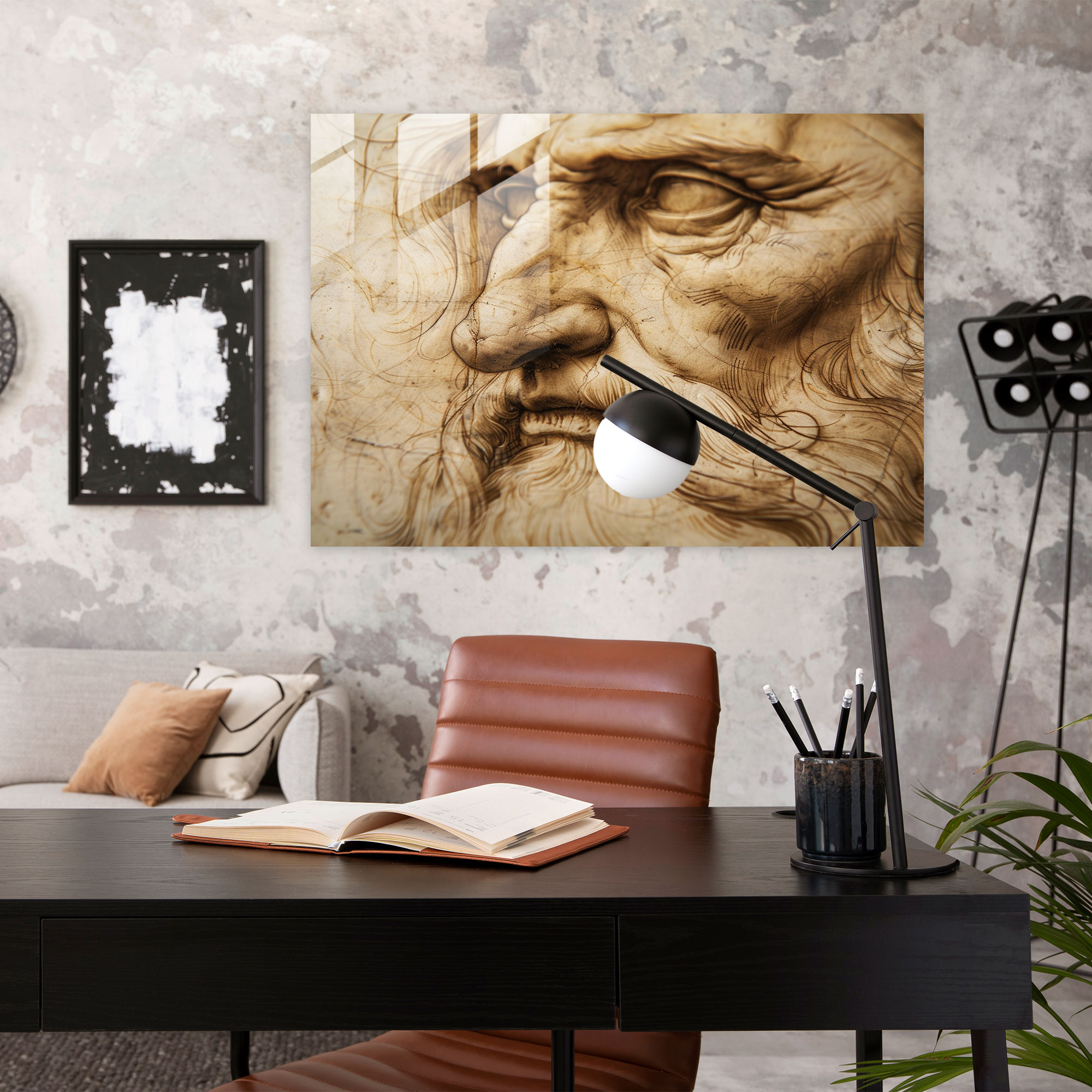Leonardo Da Vinci Glass Print - Leonardo Da Vinci, Leonardo Da Vinci, Glass Print, Glass Art