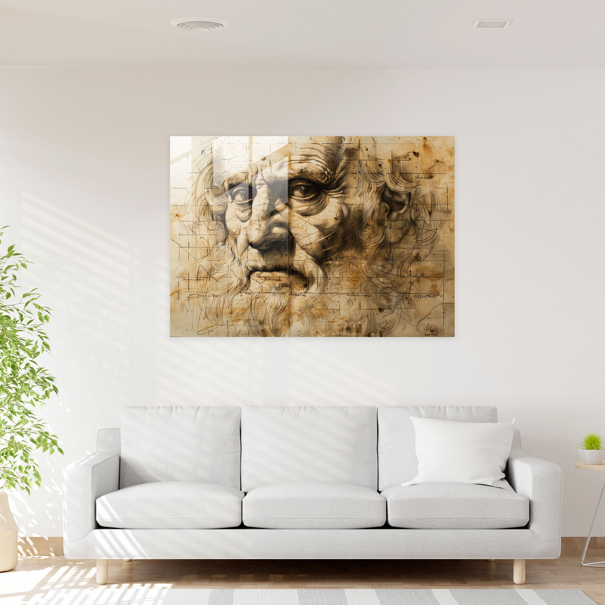 Leonardo Da Vinci Glass Art - Leonardo Da Vinci, Home Decoration, Leonardo Da Vinci, Wall Decoration