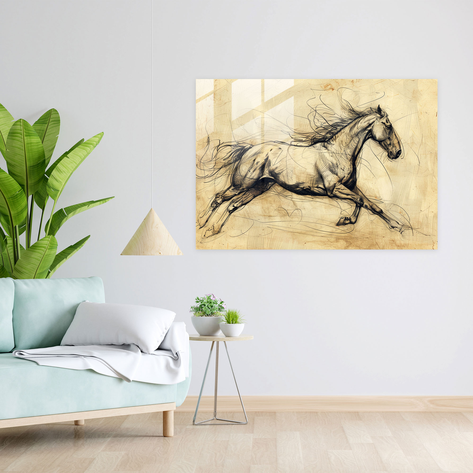 Leonardo Da Vinci Home Decoration - Leonardo Da Vinci, Wall Decoration, Glass Print, Modern Art