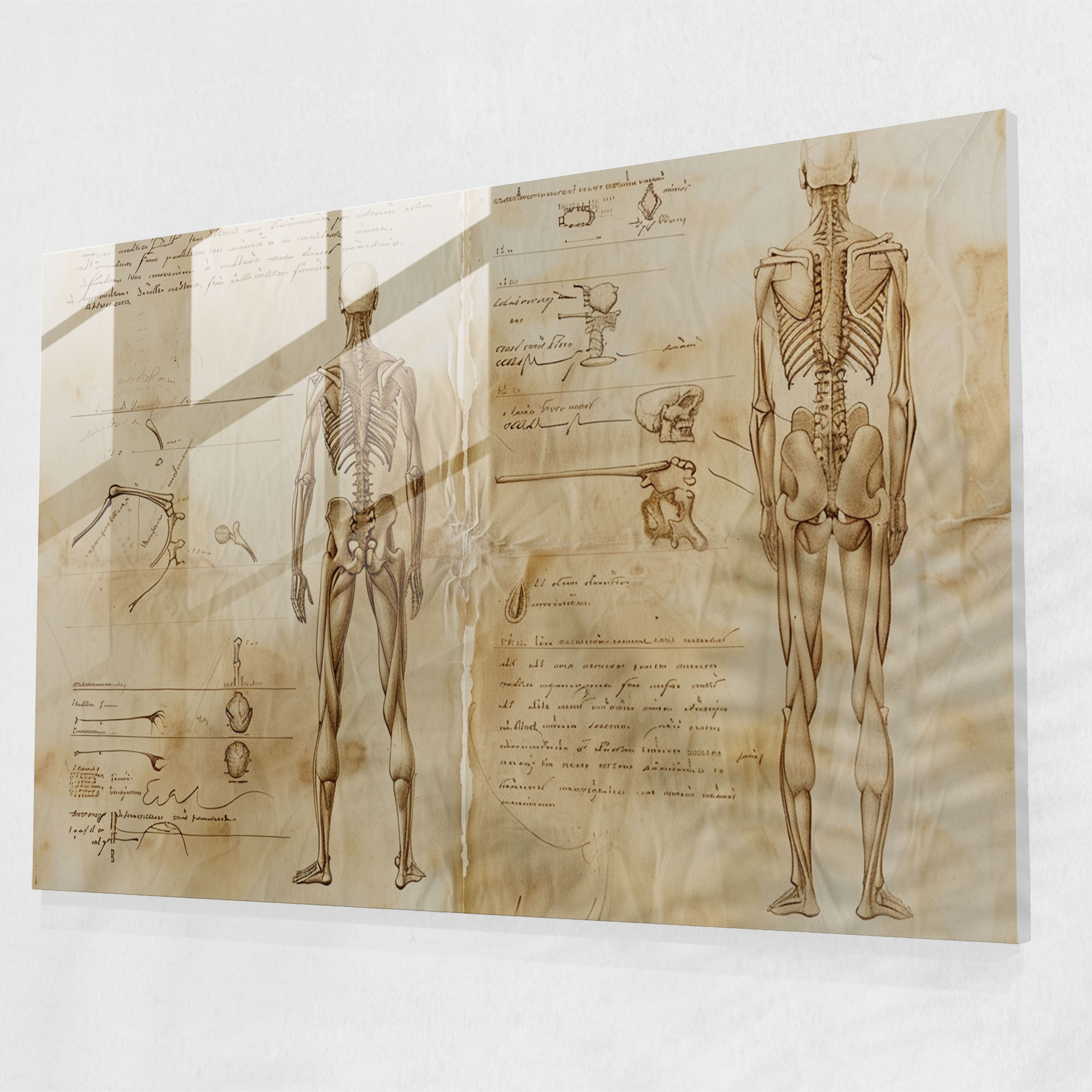 Leonardo Da Vinci Wall Decoration - Leonardo Da Vinci, Wall Decoration, Glass Wall Art, Modern Art