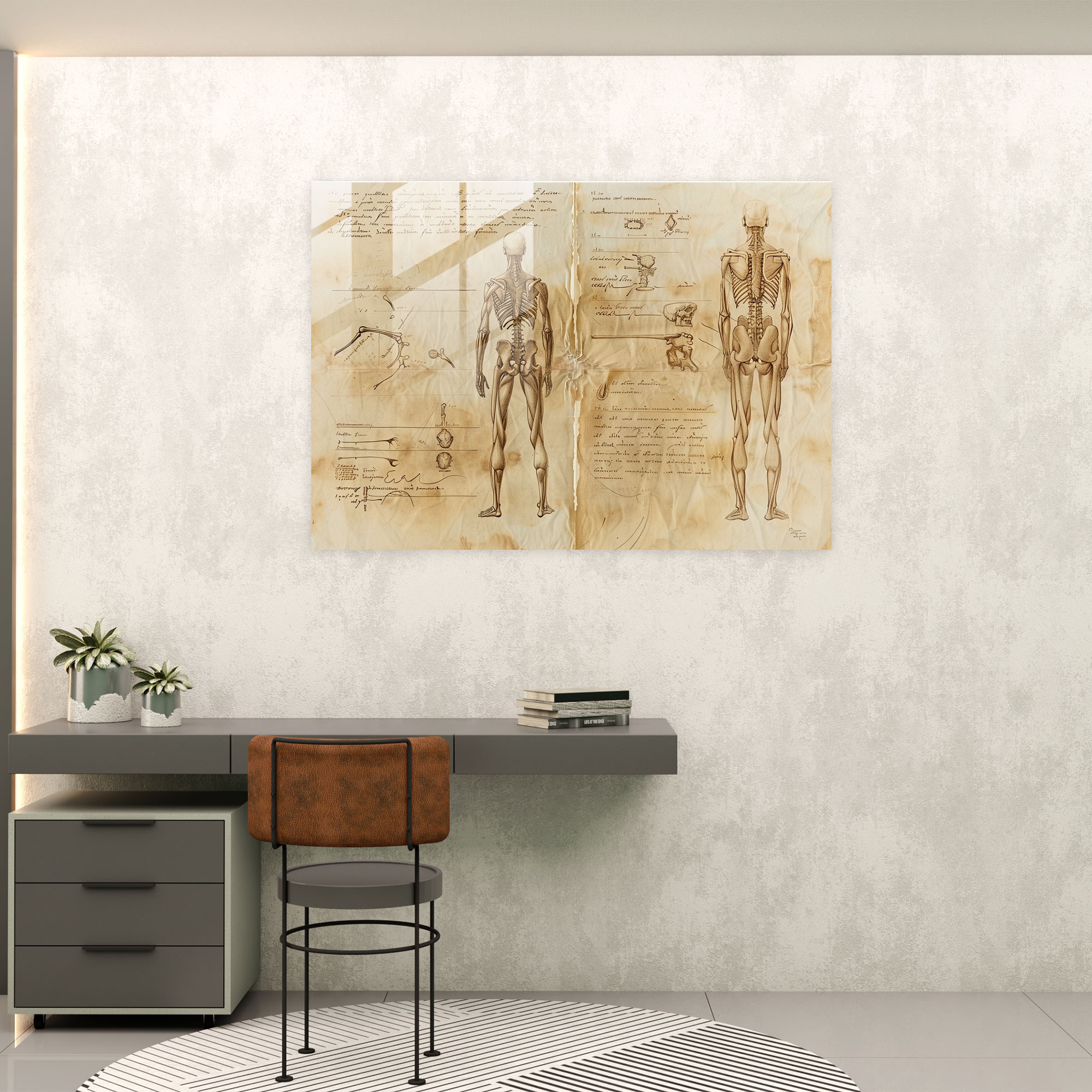 Leonardo Da Vinci Wall Decoration - Leonardo Da Vinci, Wall Decoration, Glass Wall Art, Modern Art